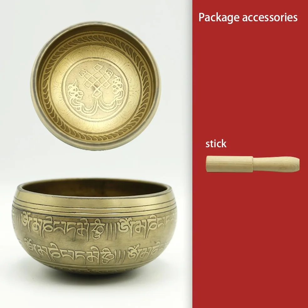 Set di campane tibetane fatte a mano, per meditazione, yoga, consapevolezza e meditazione, campane sonore, campana tibetana per yoga, relax, donne e uomini (ciotola +