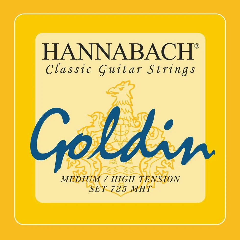 Hannabach Corde per chitarra classica Serie 725 Medium/High Tension Goldin/Carbon - Set - 725MHT