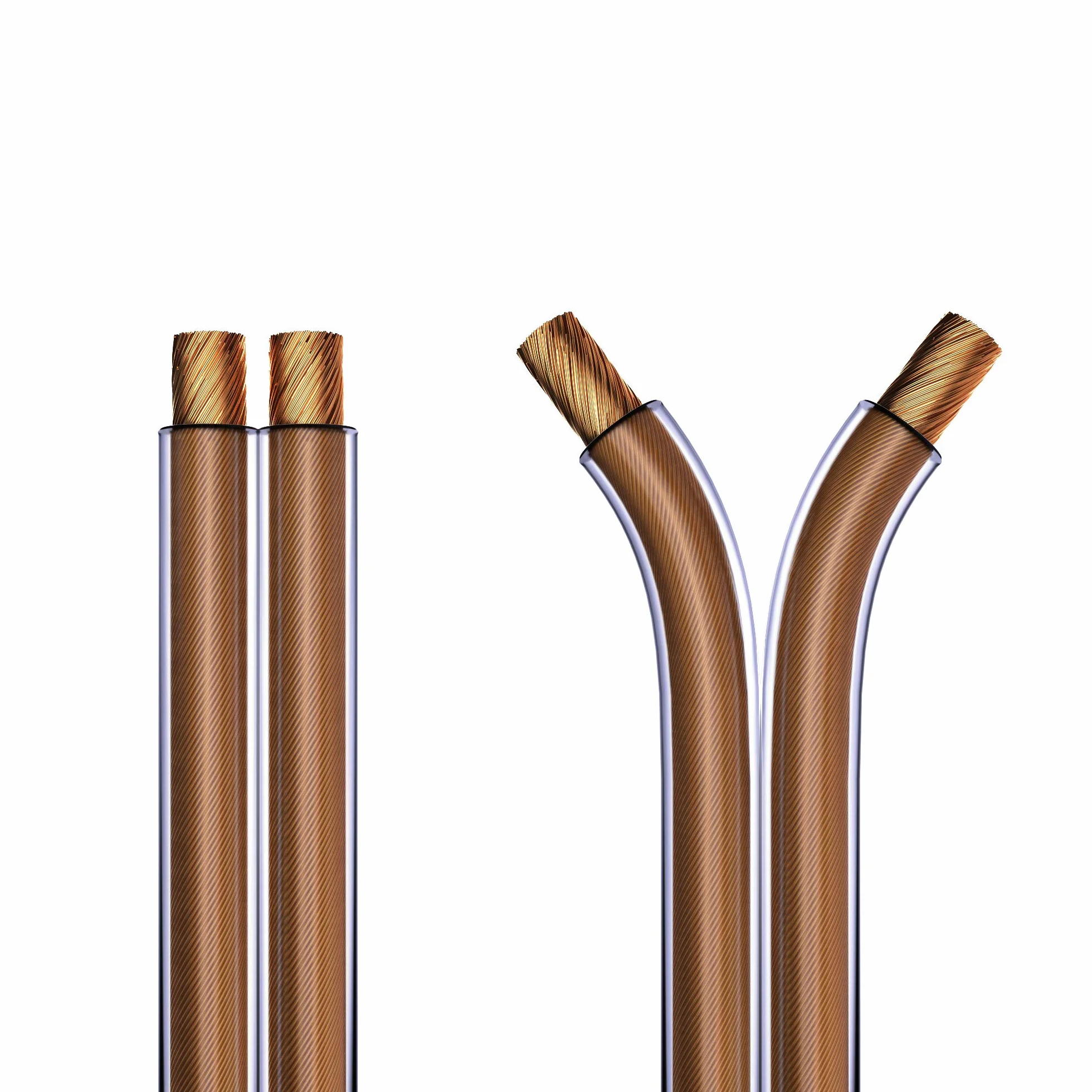 PureLink Cavo per altoparlanti con connettori a banana, cavo audio OFC 2x2,50mm² (0,20mm), 10,0m, 4 connettori, rame puro per casse HiFi e subwoofer, marcatura polarità, trasparente