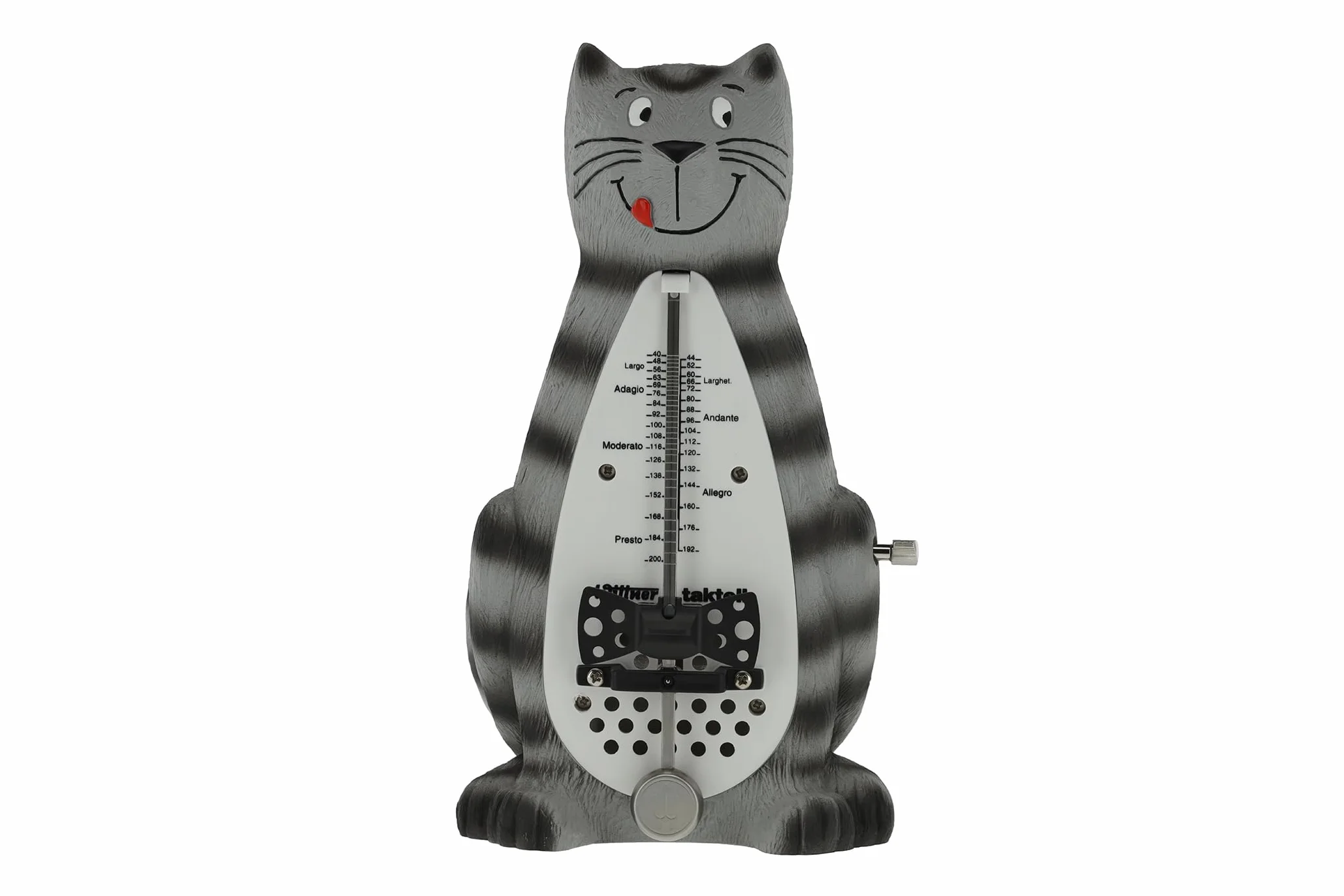 Wittner Metronomo Taktell Forma animale Serie 839 - Custodia in plastica - Senza campana - Gatto - Meccanico a carica - Non sono necessarie batterie - Made in Germany