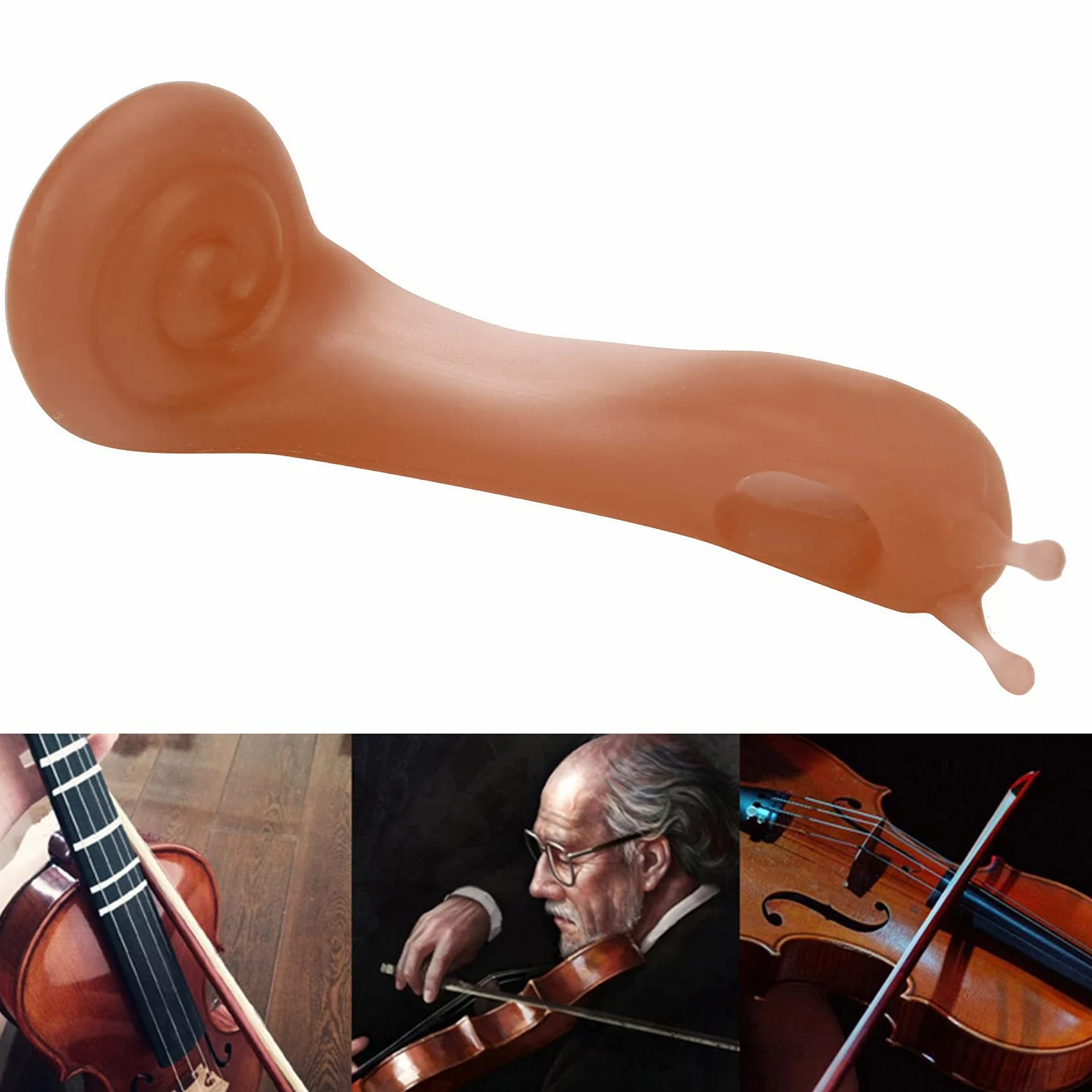 Eujgoov Supporto per a Forma di Chiocciola per Violino, Accessorio per Violino per Principianti (Caffè)