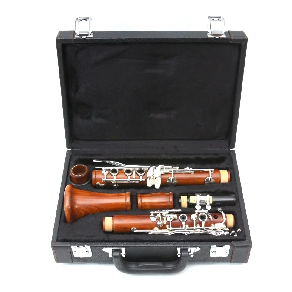 Yinfente intermedio per clarinetto in Si bemolle palissandro legno corpo in nichel ance chiave di 17 Key + + Pads