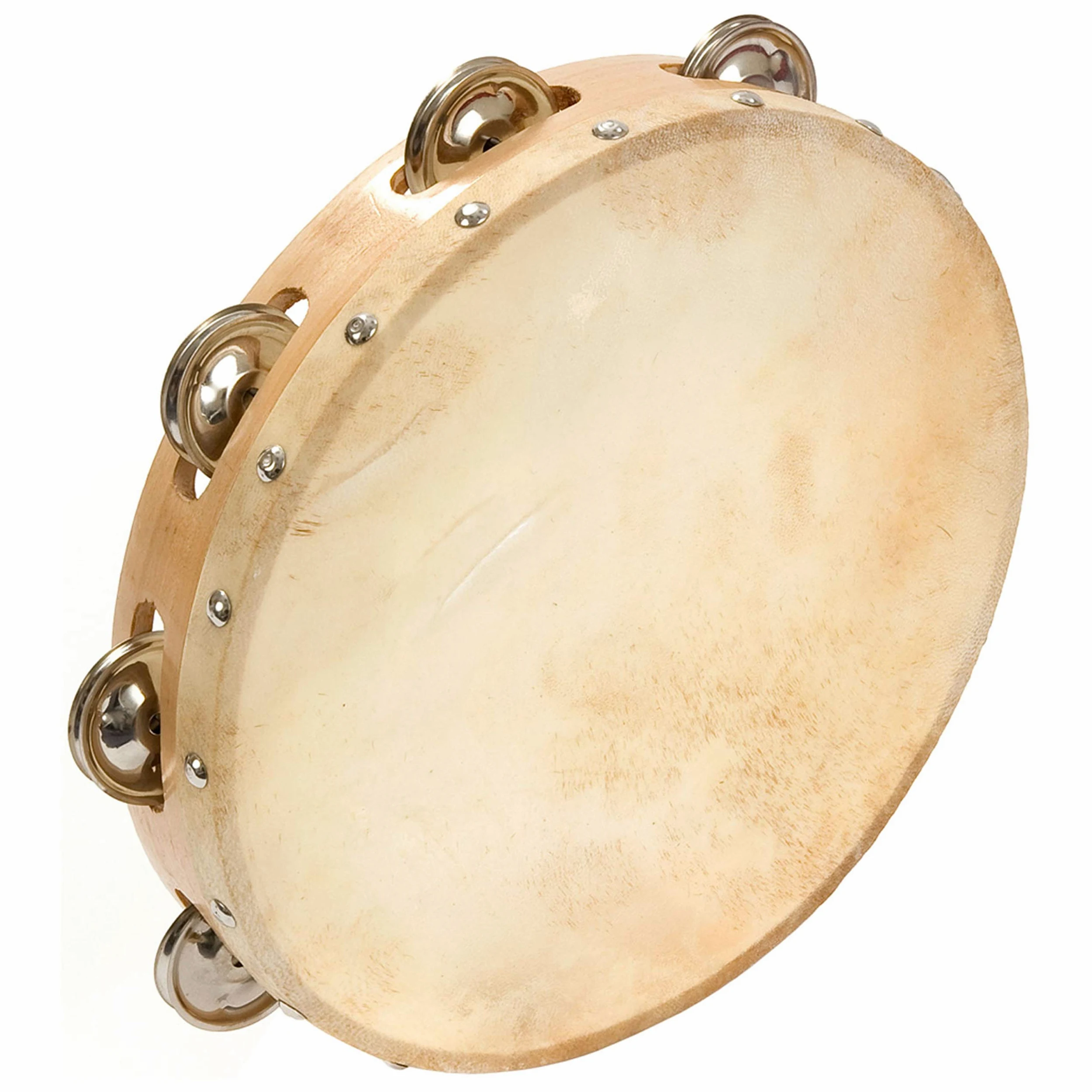 Percussion Plus - Tamburello con 8 sonagli, 25,4 cm (10")