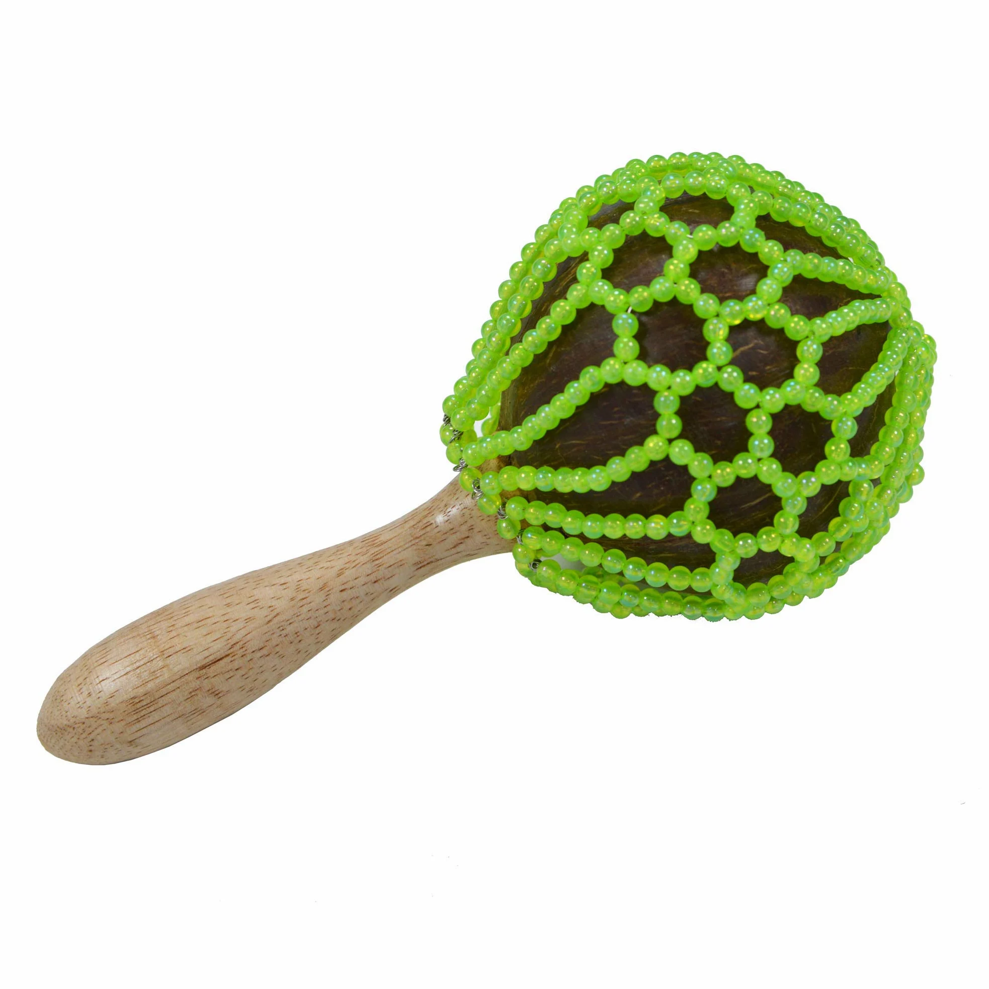 A-Star Afuche Shekere Cabasa fatto a mano con perline - Shaker Maraca da 25 cm