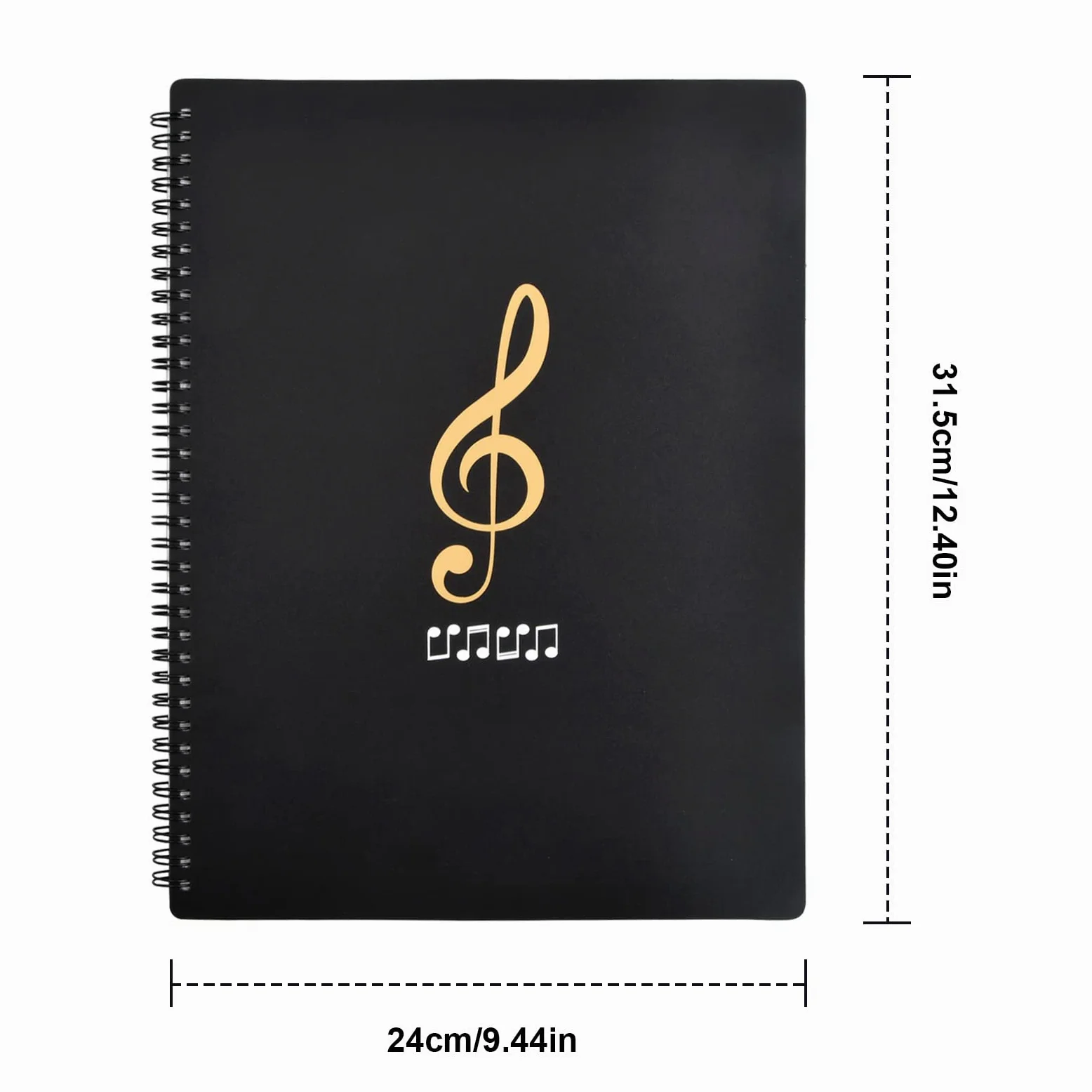 Cartella Spartiti A4, Impermeabile Cartellina Porta Spartiti Musicali con 60 Tasche(120 Pagine), Porta Documenti in Formato A4 per Piano File, Cartella di Archiviazione Della Musica per Musicisti (B)