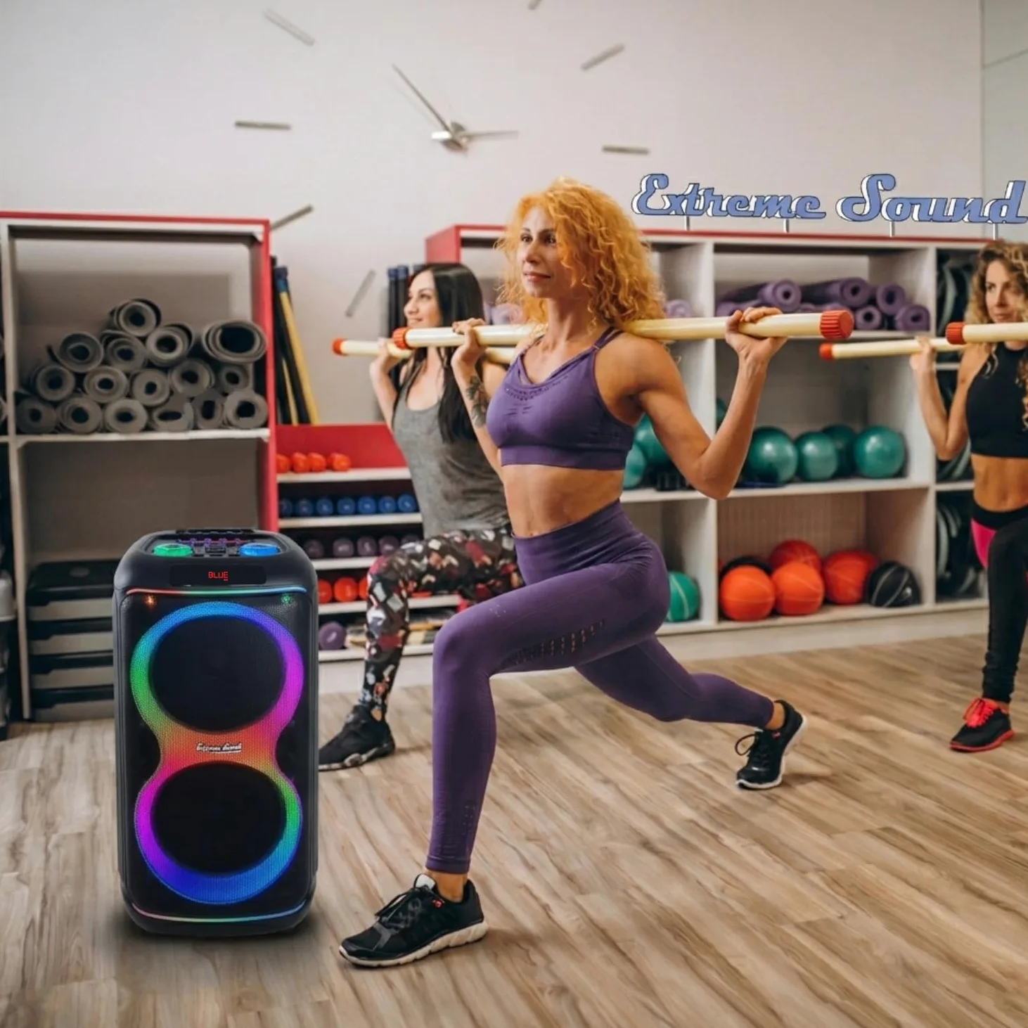 Extreme Sound Cassa audio Trolley doppio Woofer 10" pollici con Microfoni Wireless, Bluetooth, Batteria Ricaricabile Alta Potenza - AMPLIFICATA - Cassa per Eventi - Karaoke e artisti di strada