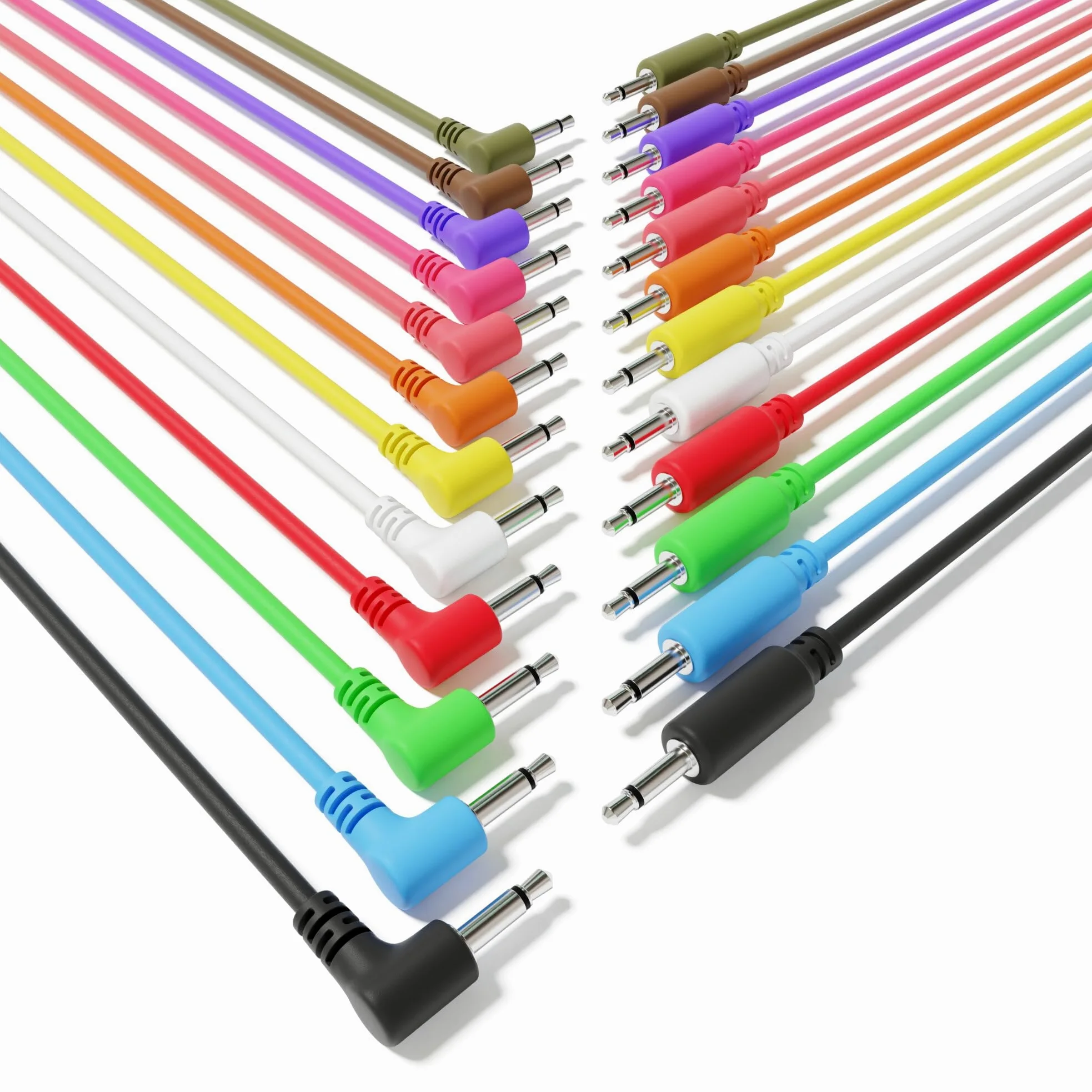 12-Pack Cavi Ibridi Modulari Patch Mono TS 3,5mm 1/8"Eurorack Synth Sintetizzatore [120cm 47"]