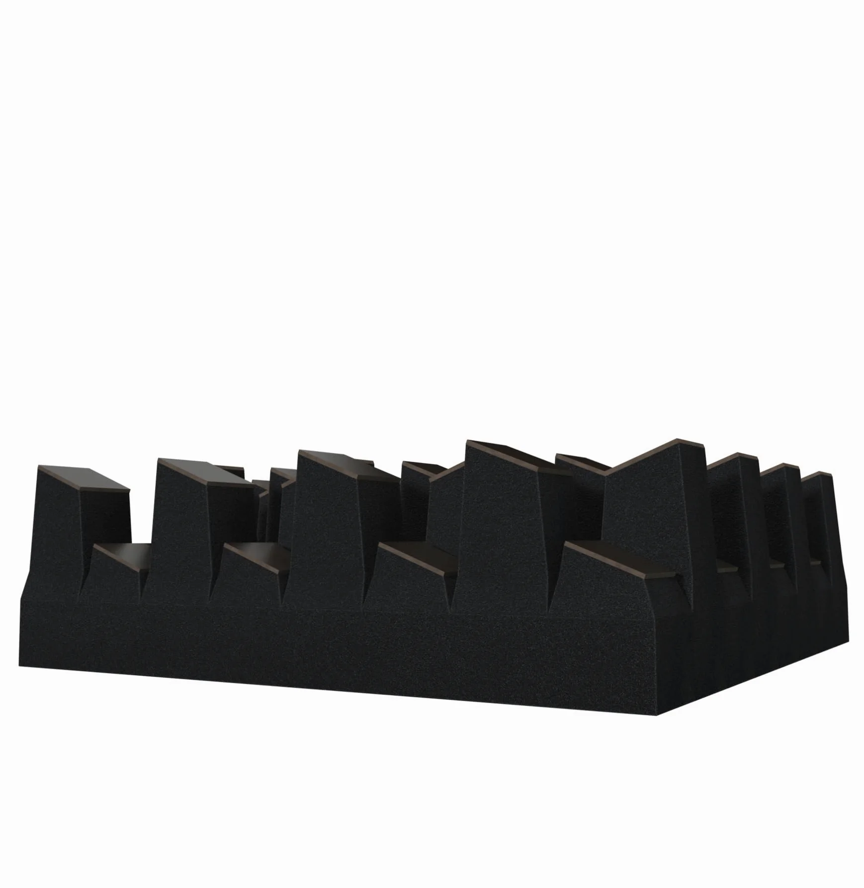 Set di 2 diffusori acustici | Diffusione e assorbimento sonora 2D | 50x50 cm | Pannelli artistici da parete | Controllo del rumore e riduzione dell'eco | [SIRIUS (150mm) | Wengé]