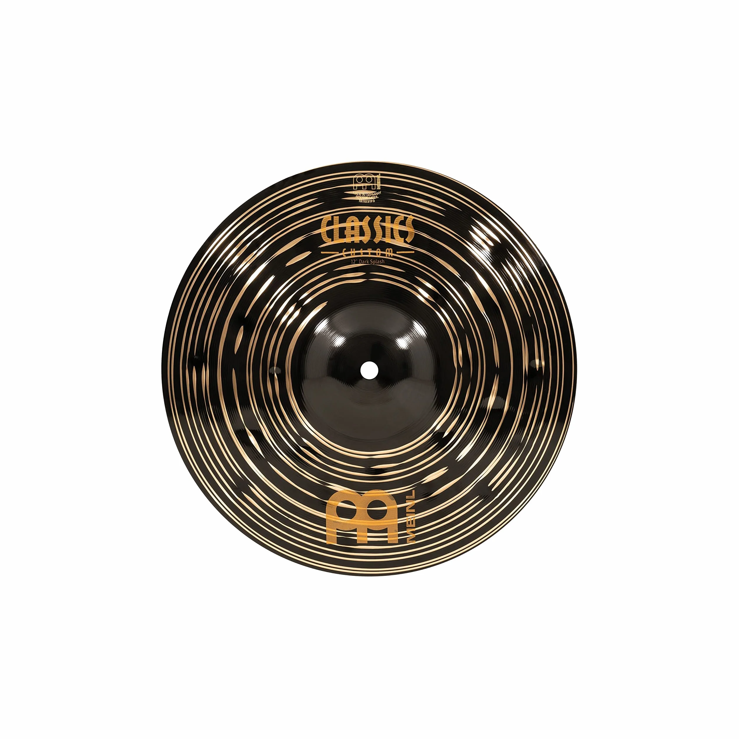 Meinl Cymbals Classics Custom Dark Piatto Splash 12 pollici (30,48cm) per Batteria - Bronzo B12, Finitura Scura, Prodotto in Germania (CC12DAS)