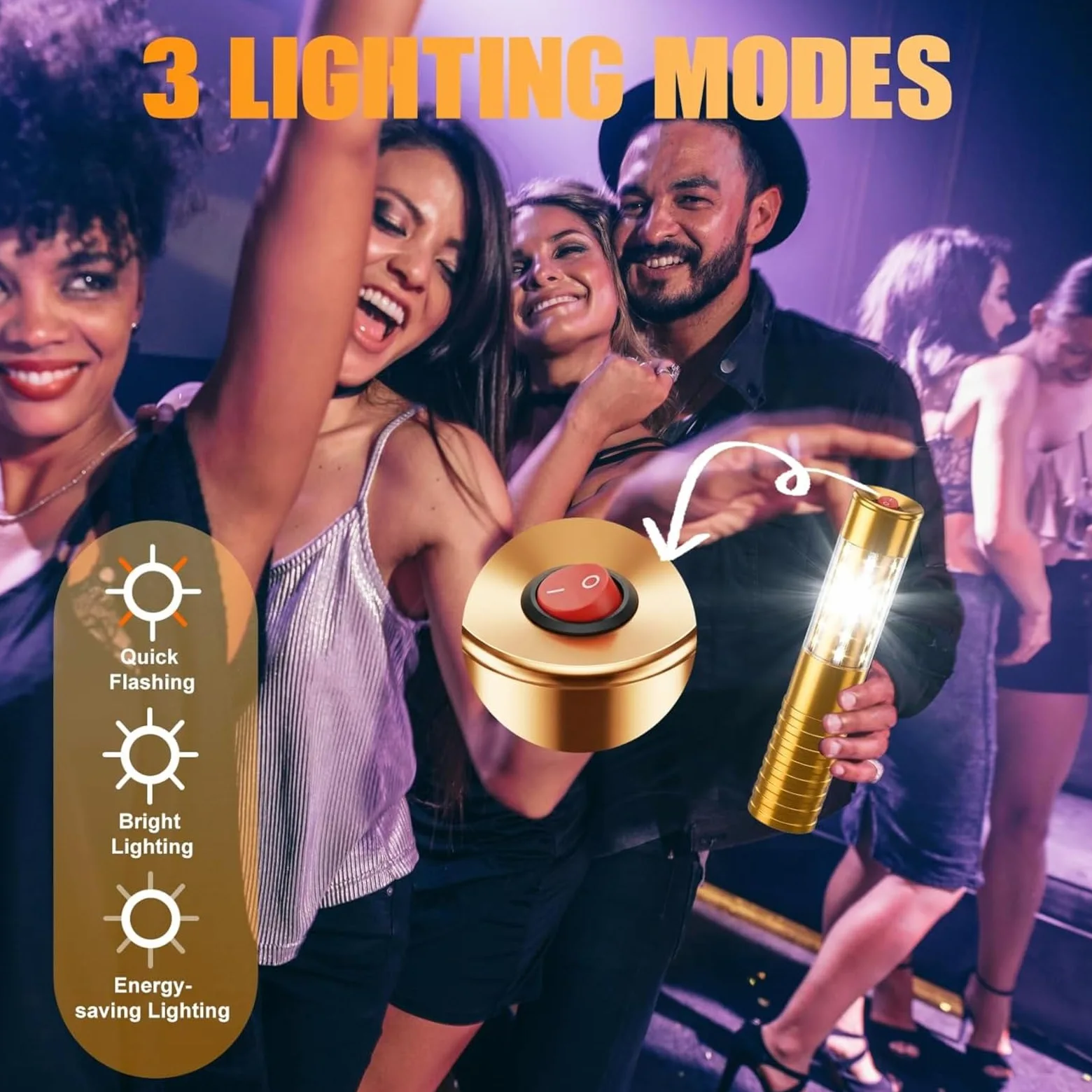 Set di 2 luci LED per bottiglie di champagne, per bottiglie di champagne, bastoncini stroboscopici, luminosi ricaricabili, illuminazione di servizio, per bar, club, feste, compleanni, matrimoni