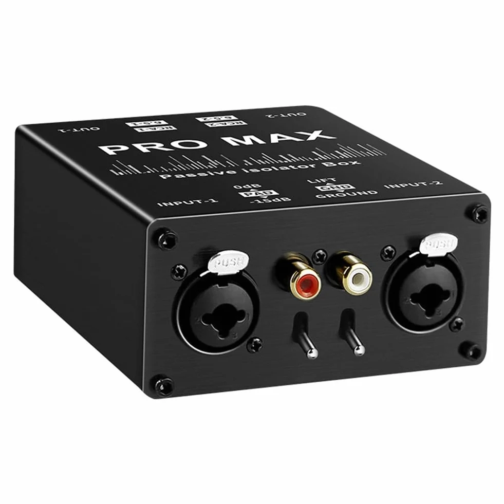XLR 6.5 Isolatore Audio, Eliminatore di Corrente Audio, Microfono A Terra del Microfono A Trasmissione in Diretta