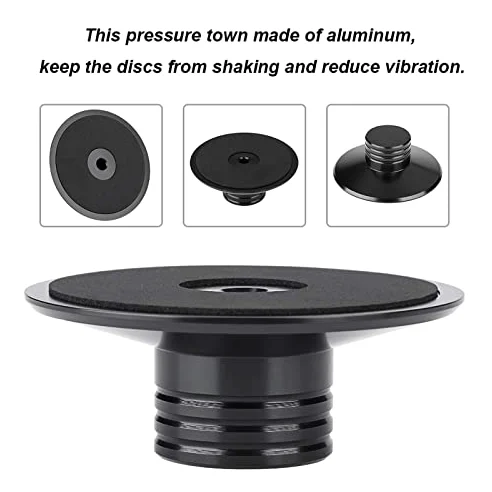 Stabilizzatore per Giradischi LP, Peso in Metallo per Dischi in Vinile con Base Protettiva Antiscivolo – Stabilizzatore Record per Giradischi Analogici, Accessorio per Audiofili e Collezionisti