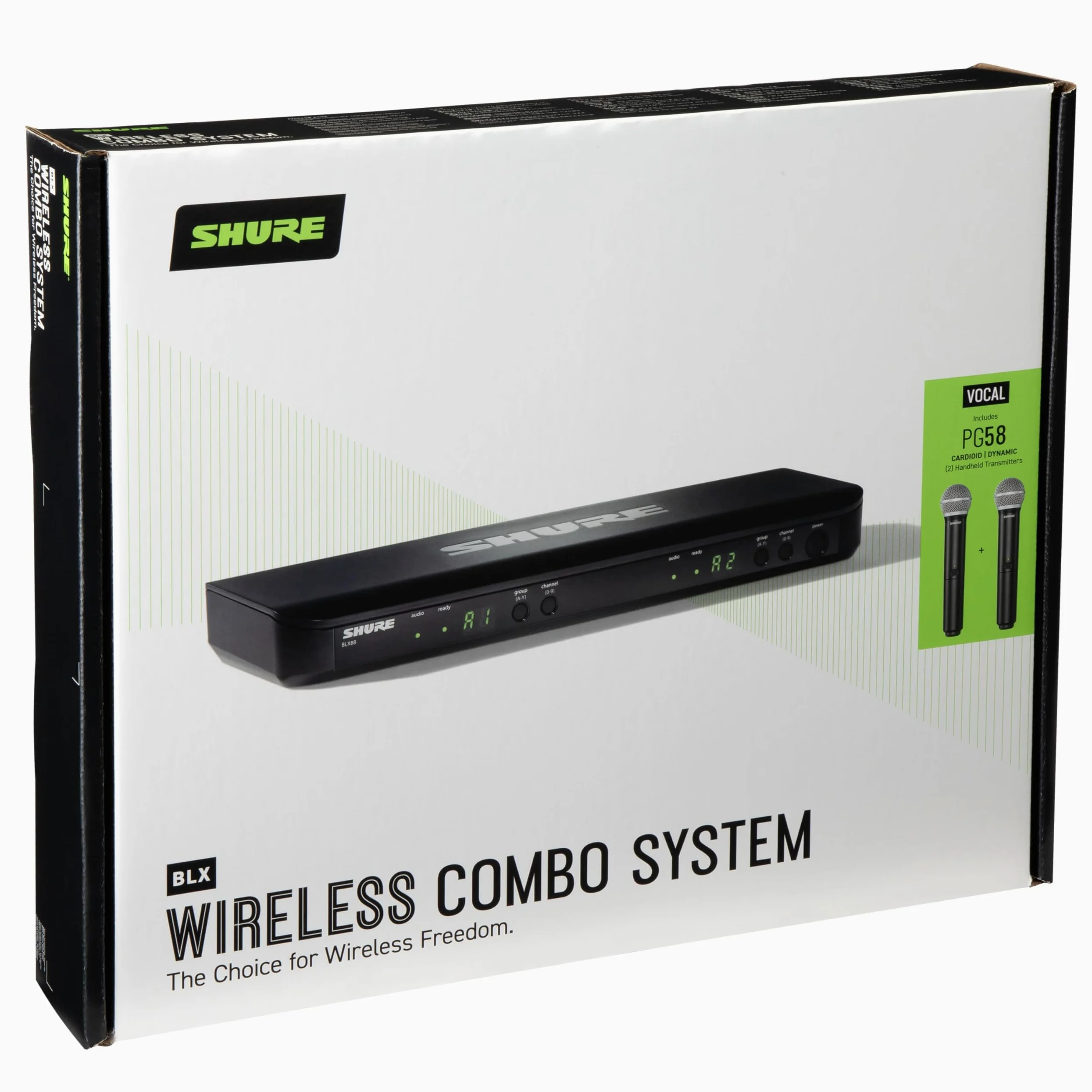 SHURE BLX288E/PG58 COPPIA radiomicrofoni wireless per canto karaoke presentazioni DJ