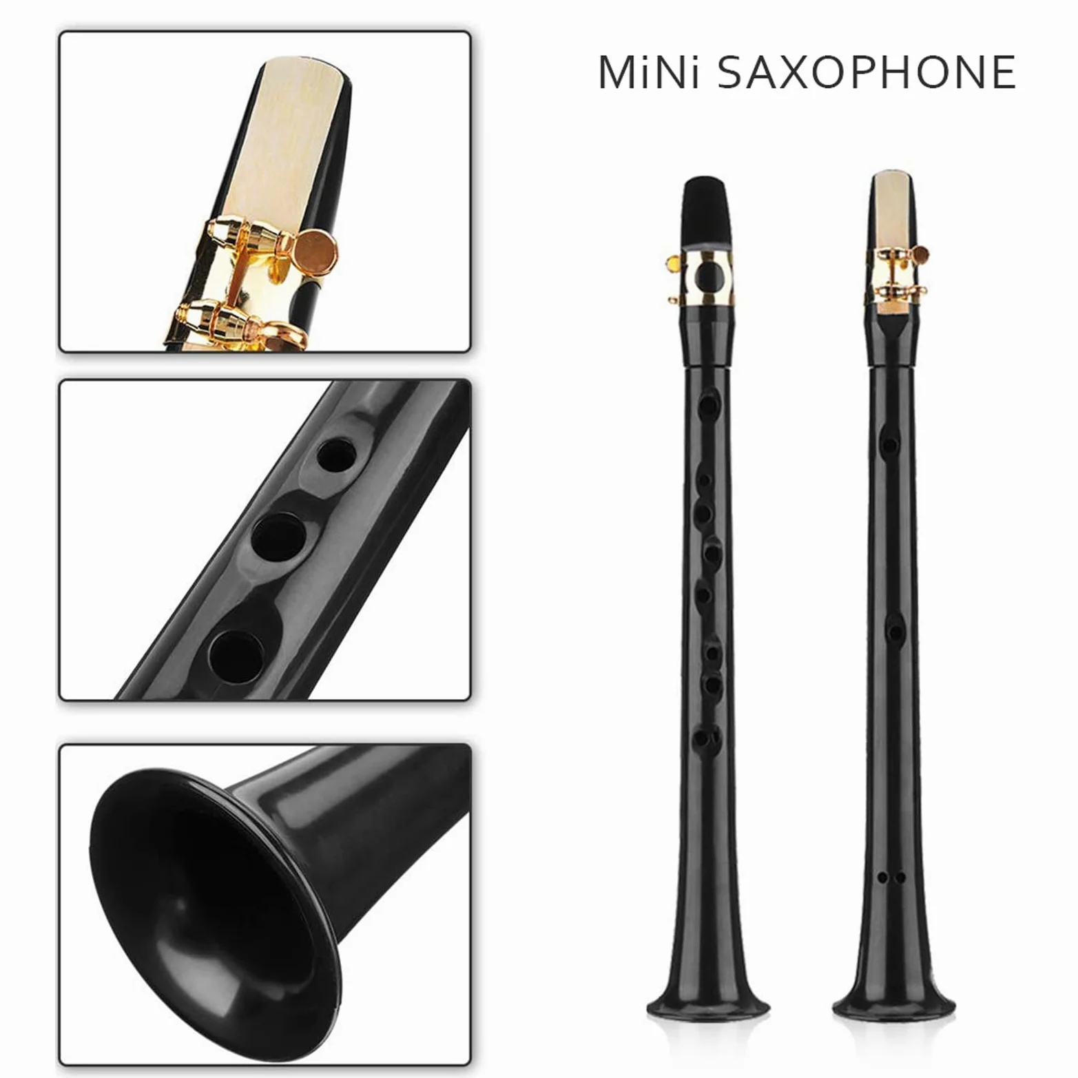 1/2 Kit di sassofono tascabile, Sax Alto Portatile con 4 ance 8 Cuscino dentale e borsa per trasporto | per strumenti a per principianti in sassofono, pratica leggera BB Sassofono
