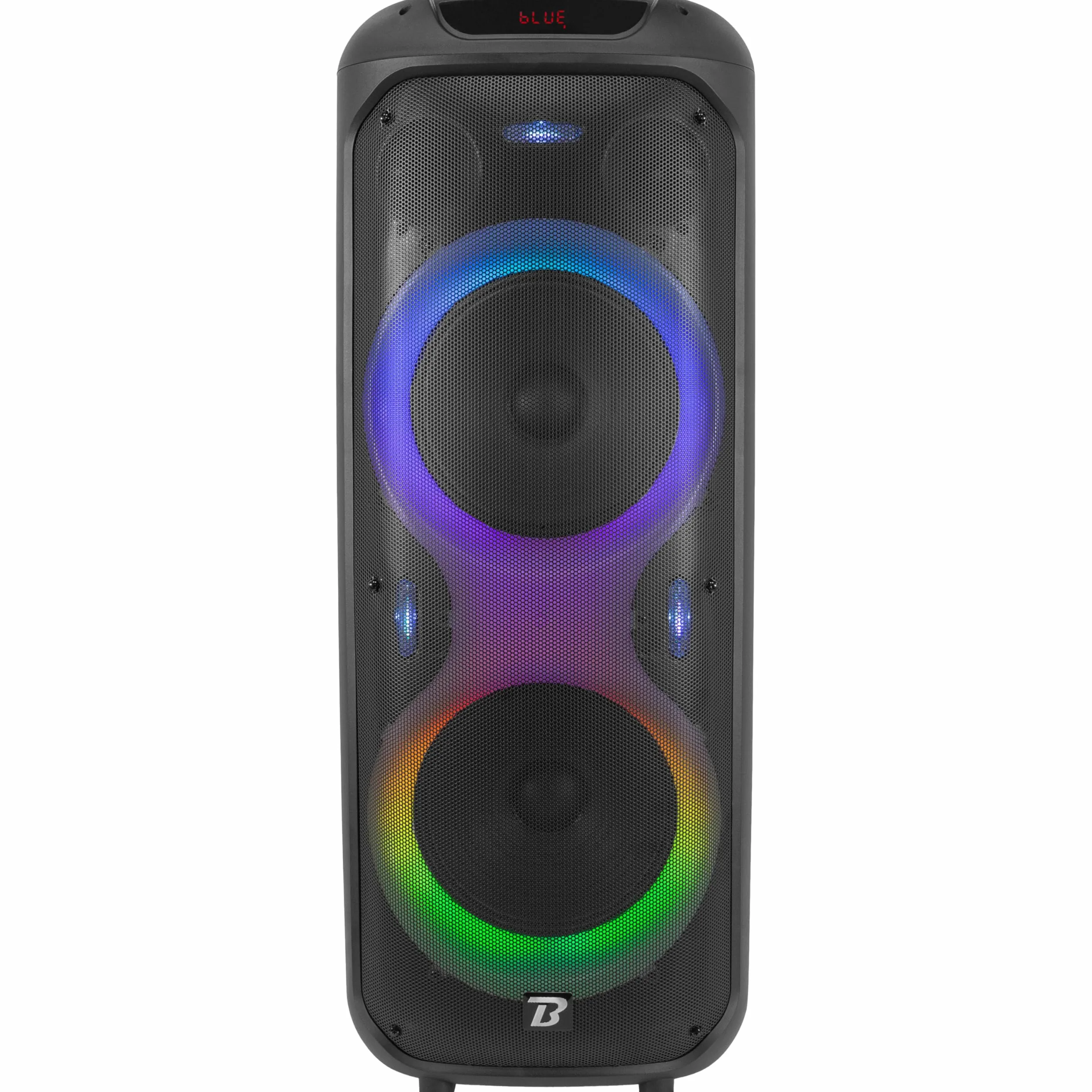BoomTone DJ Thunder Blaze 800-N - Altoparlante attivo portatile 800 W con effetti luminosi, Bluetooth 5.0, lettore USB/SD, microfono incluso, batteria ricaricabile, ideale per DJ, feste, karaoke