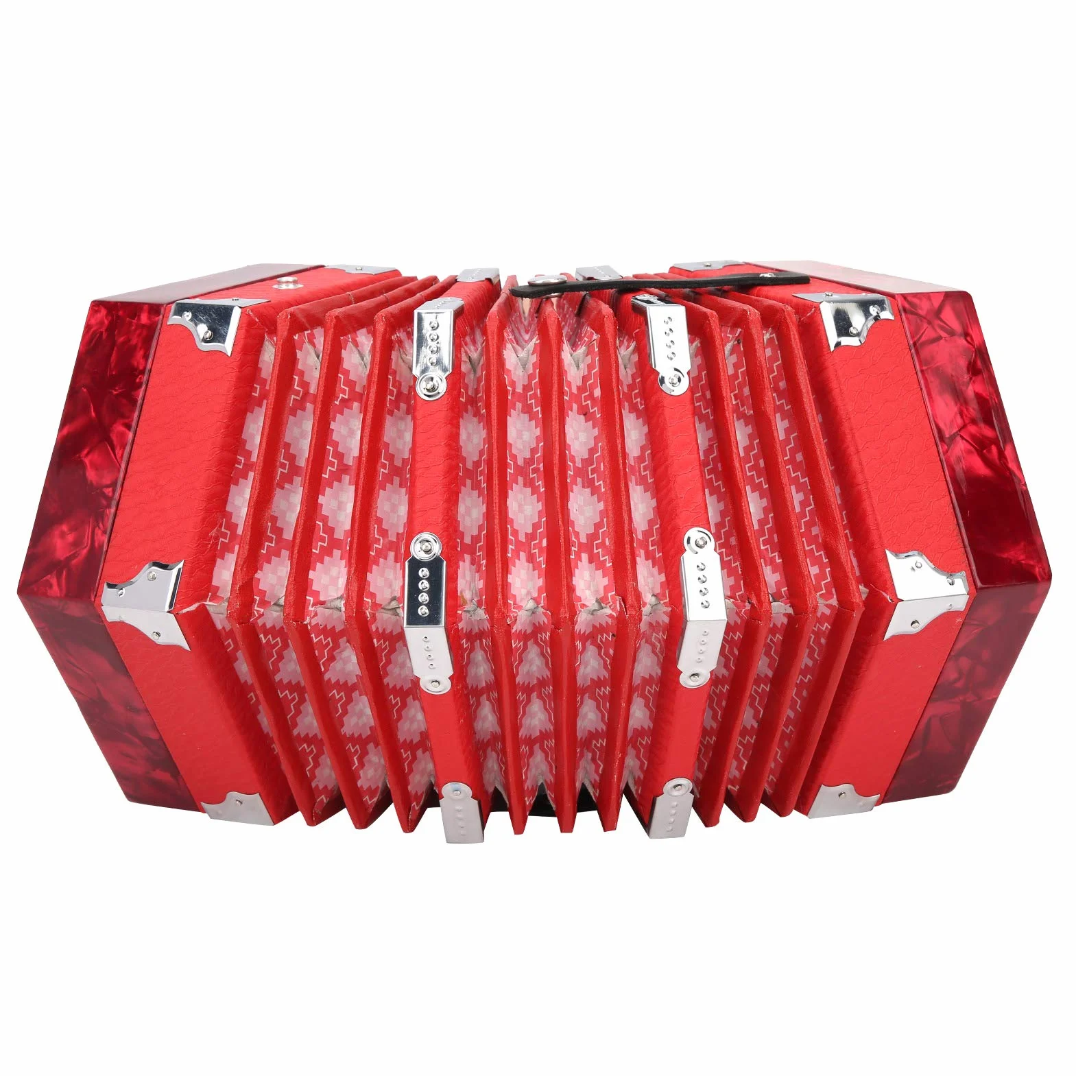 con tracolla regolabile Strumento a fisarmonica Fisarmonica professionale Concertina, per musica(red)