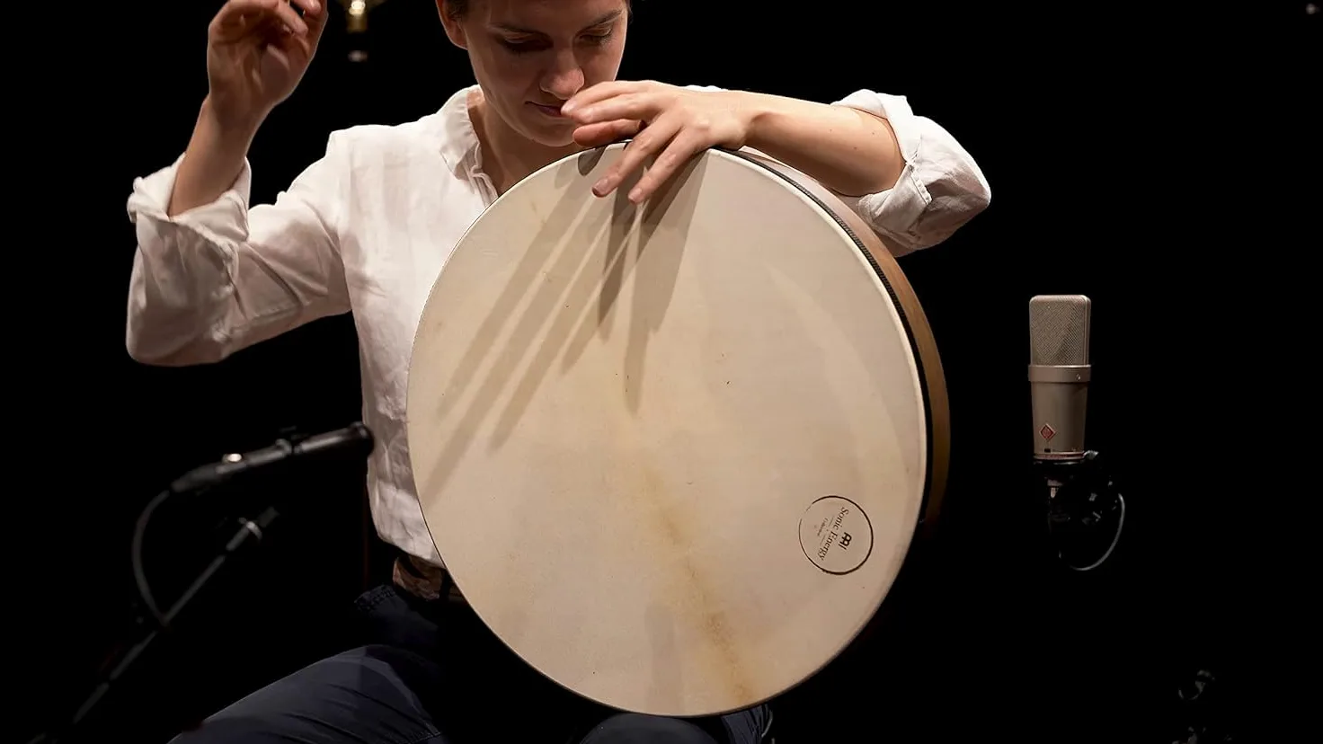 Sonic Energy Classic Hand Drum – Tamburo Sciamanico da 18 Pollici con Pelle di Capra – per Meditazione, Viaggi Sonori, Percussioni (HD18WB)
