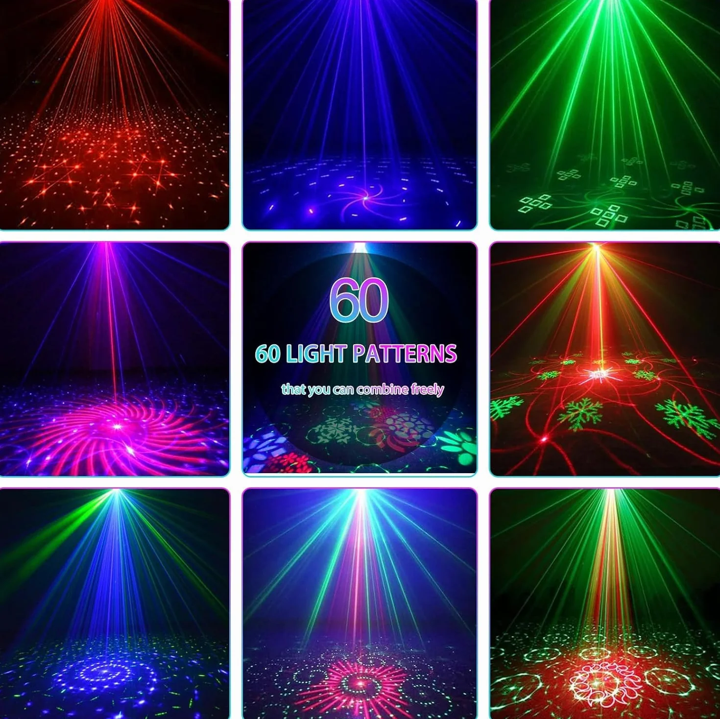 Luce da discoteca per feste Mini luce da discoteca con effetto stroboscopico con telecomando RGB con 60 effetti per club, feste per bambini, compleanni, matrimoni