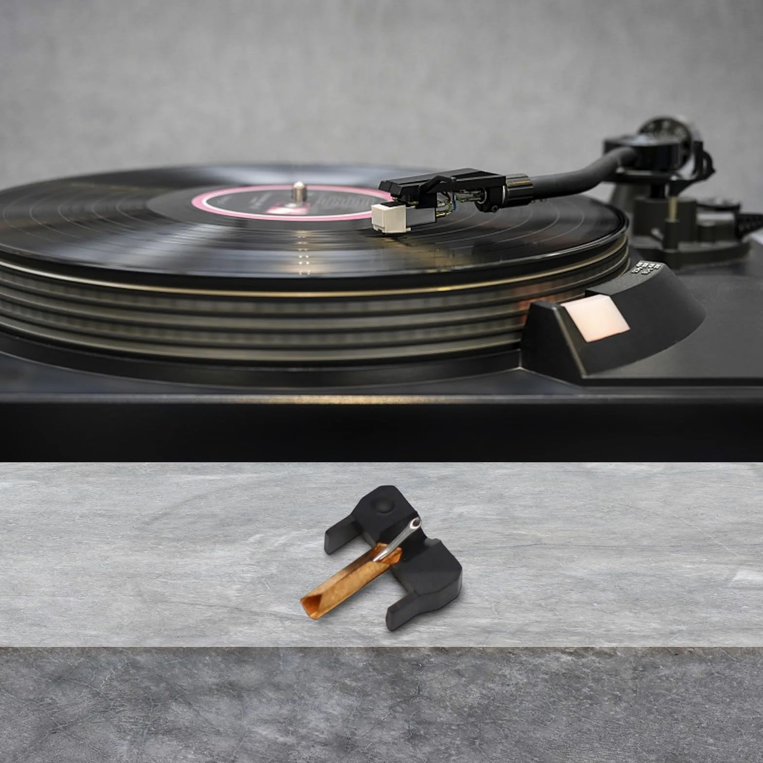 Puntina ellittica diamantata per SHURE M75ED/N75ED-2/M75-ED II, costruzione ABS, tracciamento audio migliorato, riproduzione del suono di precisione, ago di ricambio diretto per giradischi