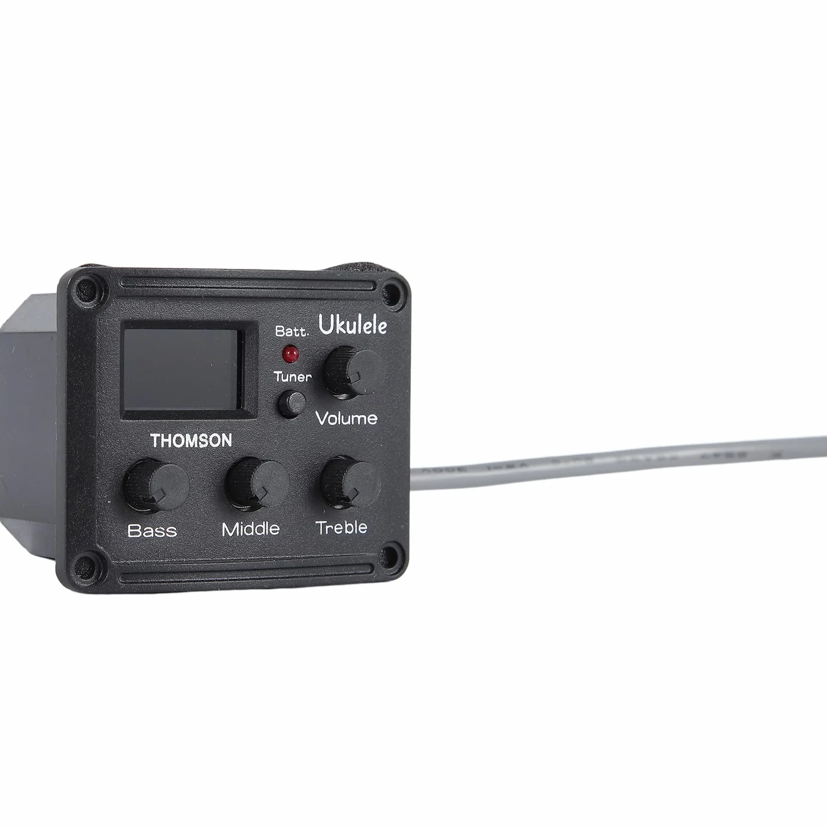 Ukulele Uke Piezo Pickup Preamp - di sintonizzatore equalizzatore a 3 bande con display LCD