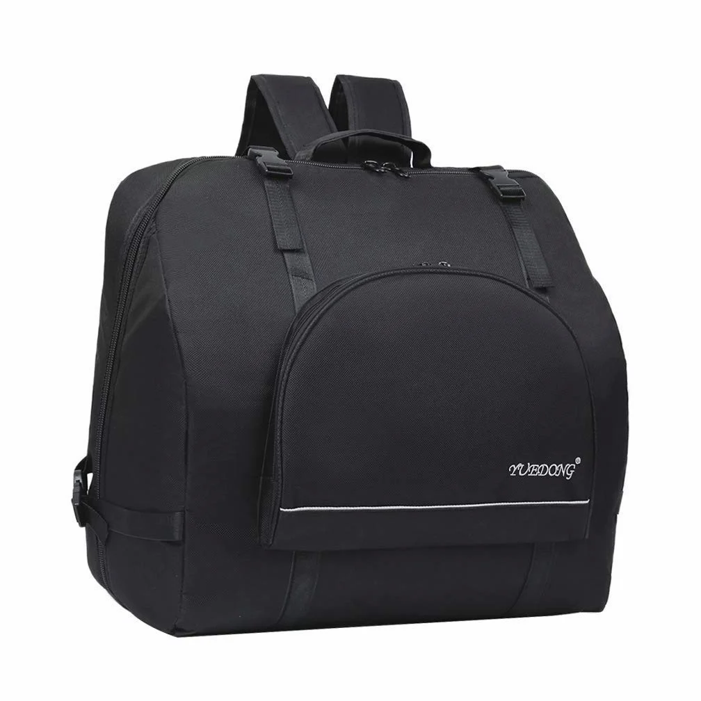 Custodia impermeabile spessa imbottita per pianoforte a fisarmonica da 60 80 90 120 bassi, con doppie cinghie per il trasporto, Nero , 60 Bass, Pratico