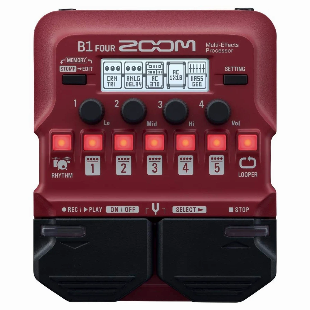 Zoom - B1 FOUR - pedaliera multieffetto, amp-simulator per basso