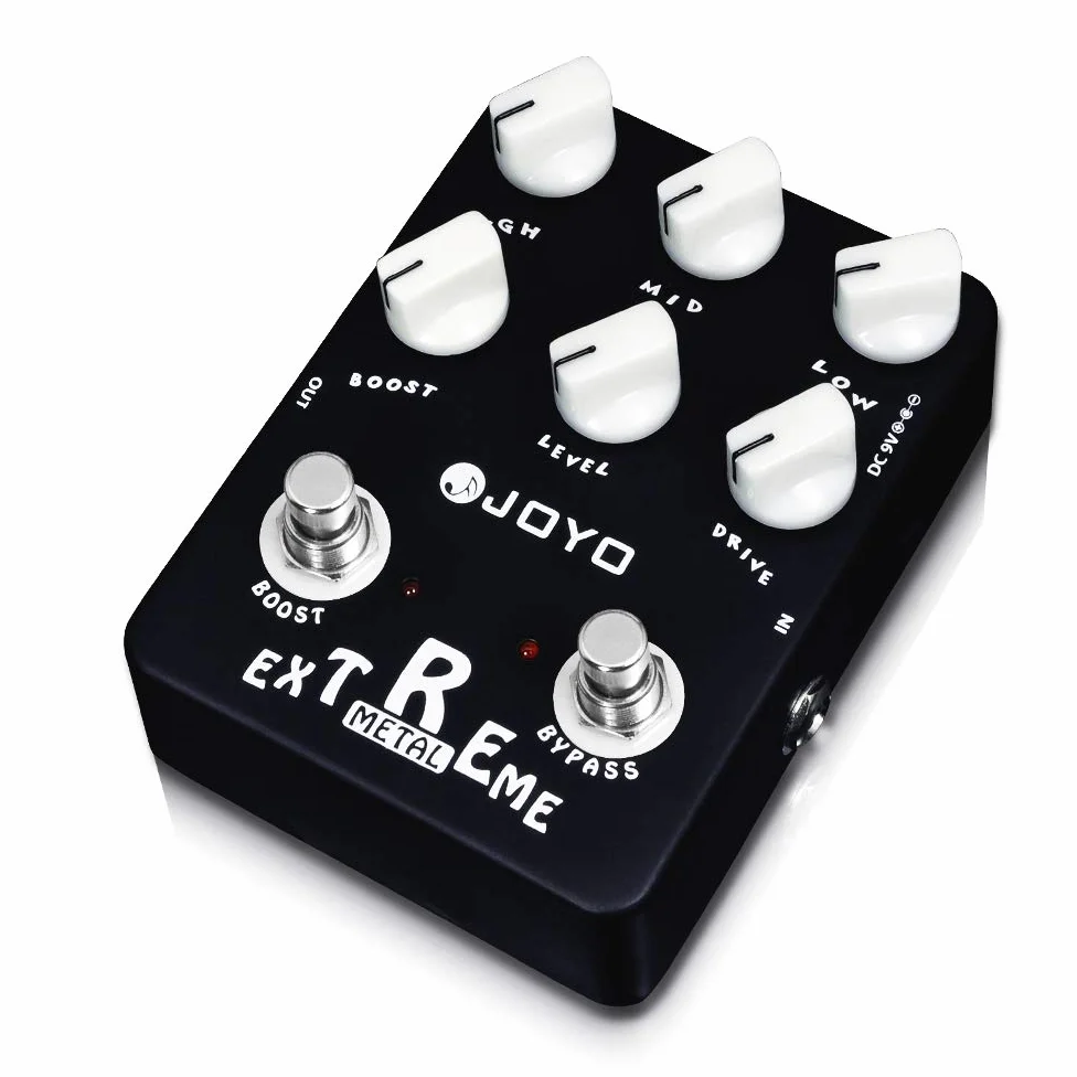 JOYO Pedale di distorsione in metallo con equalizzatore a 3 bande e boost di guadagno basso-medio-alto per effetto chitarra elettrica - Bypass (Extreme Metal JF-17)