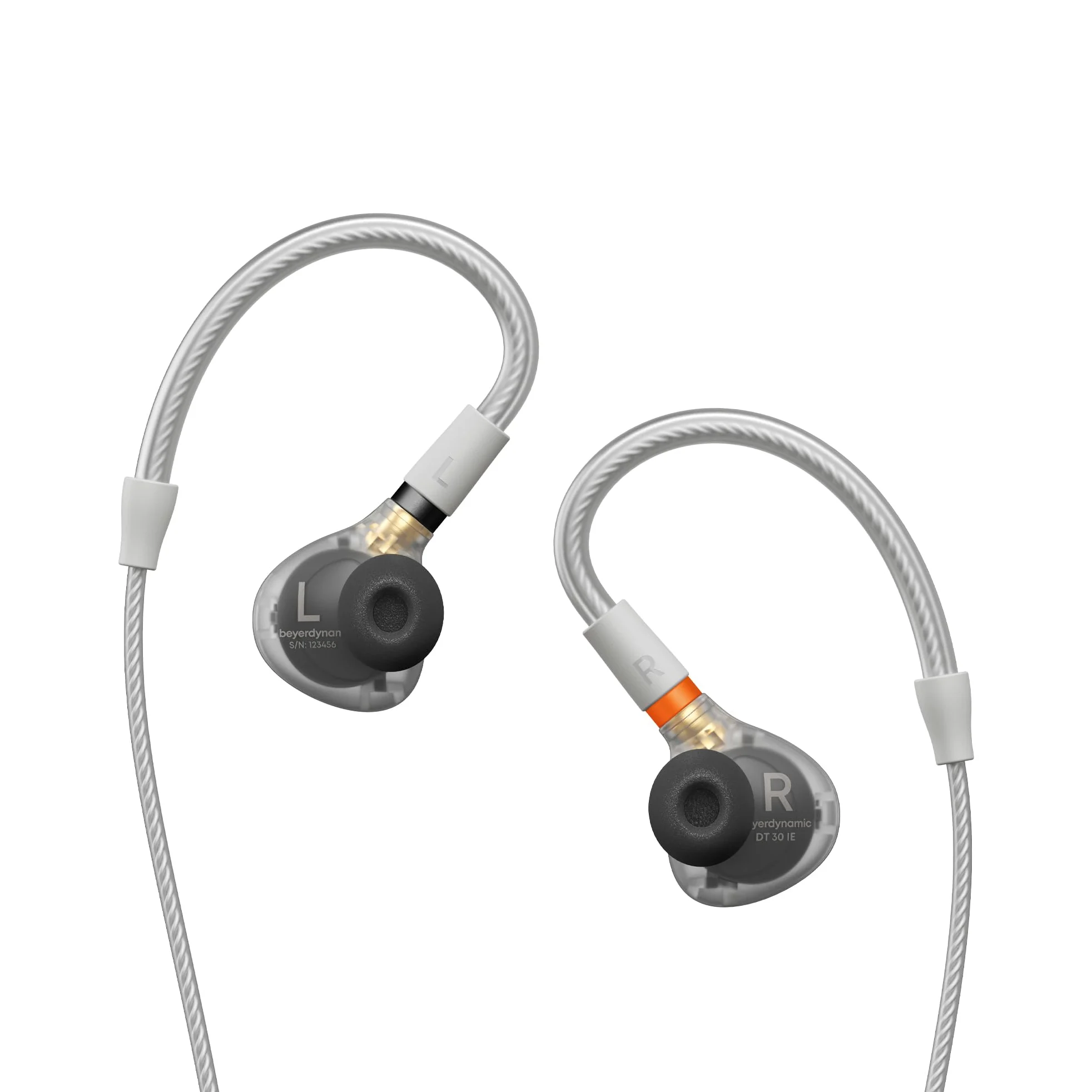 beyerdynamic DT 30 IE monitor in-ear professionale per palco e sala prove | Isolamento passivo fino a 39 dB, vestibilità ergonomica, cavo MMCX rimovibile, trasparente