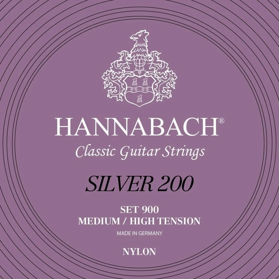 Hannabach Corde per chitarra classica Serie 900 medium-high tension Silver 200 - Set - 900MHT