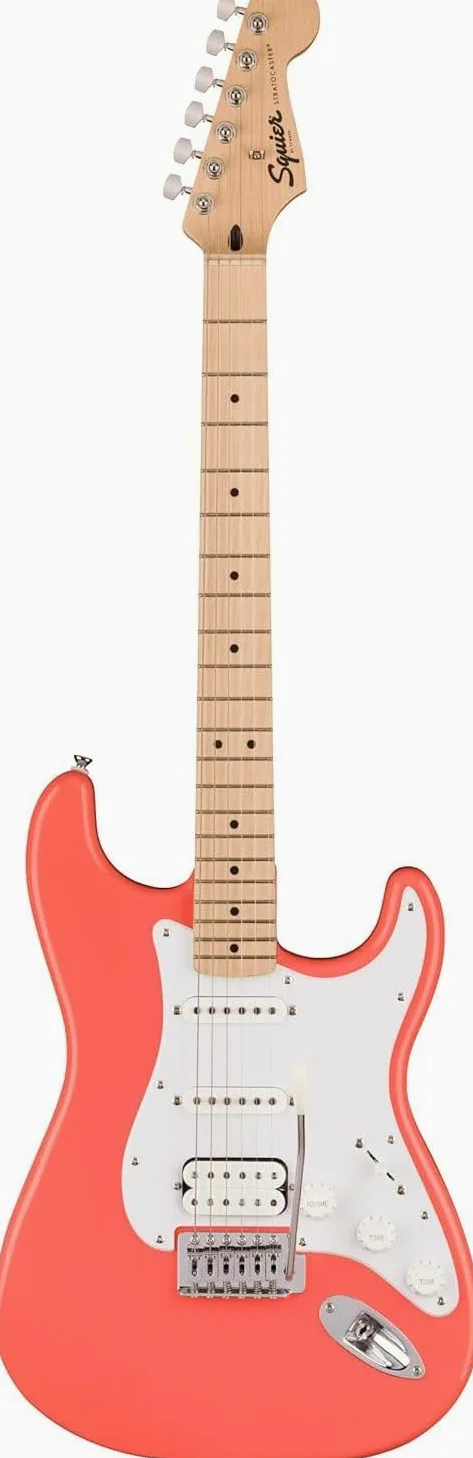 Squier Stratocaster HSS MN Tahitian Coral - Chitarra elettrica