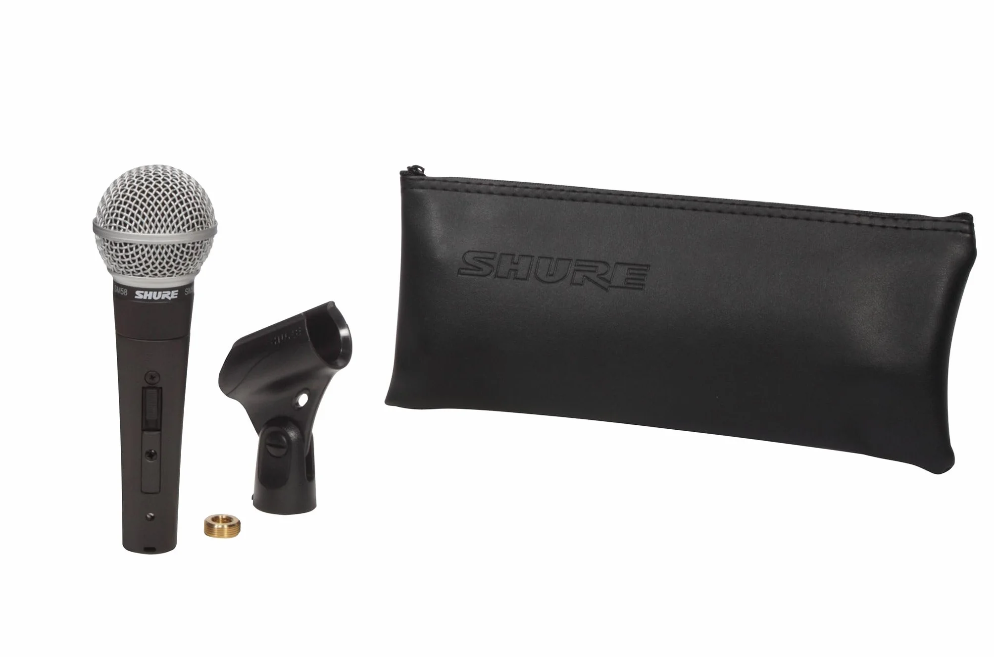 Shure SM58SE Carderid Dynamic Vocal Microfono con interruttore on e off, filtro pop integrato, clip microfono A25D, borsa di archiviazione, connettore XLR a 3 pin (SM58S)