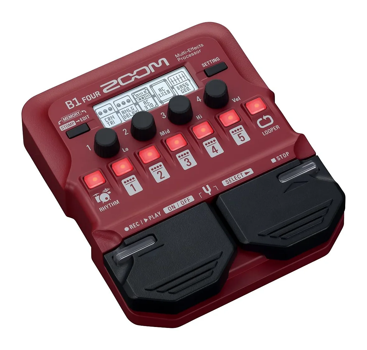 Zoom - B1 FOUR - pedaliera multieffetto, amp-simulator per basso