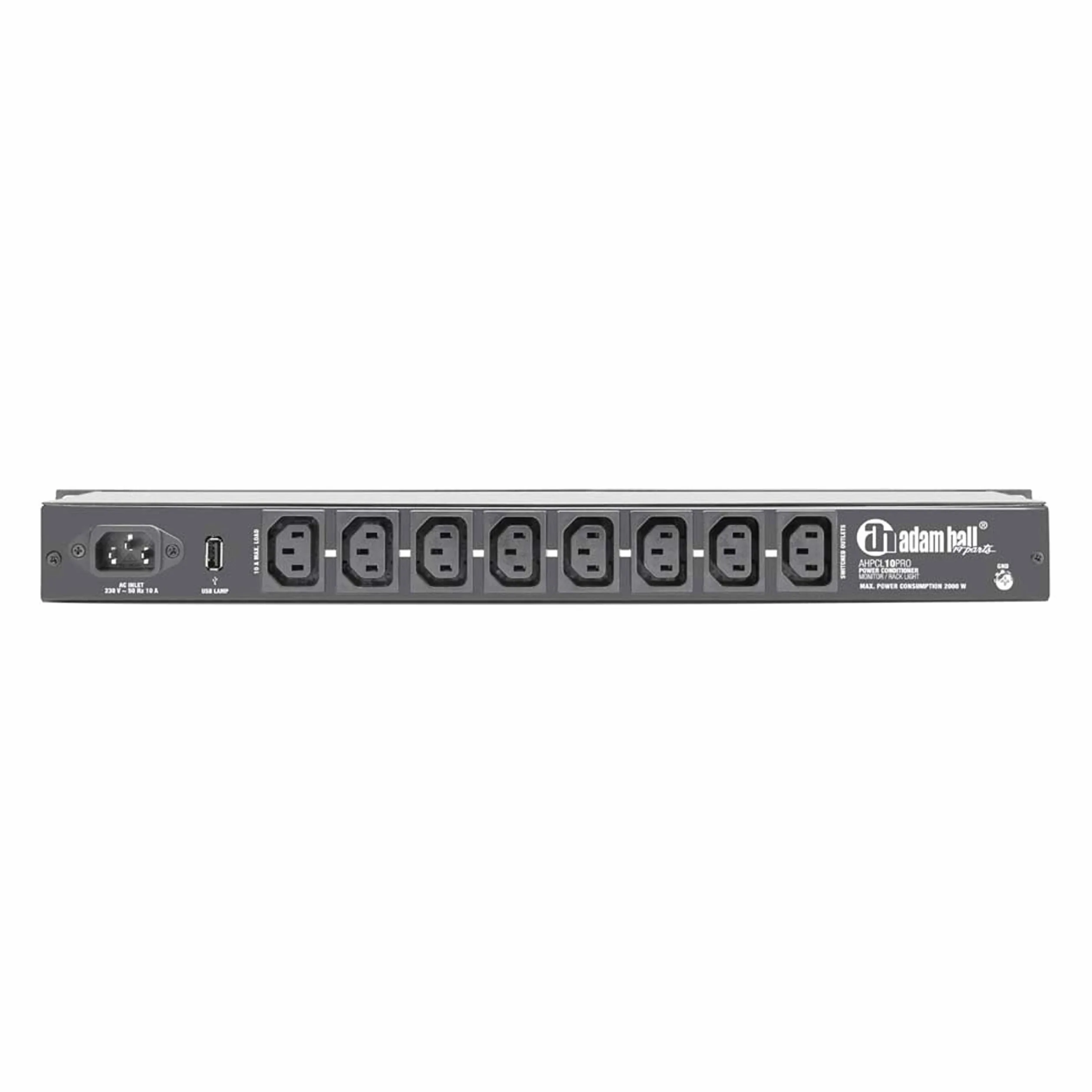 Adam Hall 19" Parts PCL 10 PRO - Regolatore di tensione con illuminazione rack, display, voltometro e amperometro