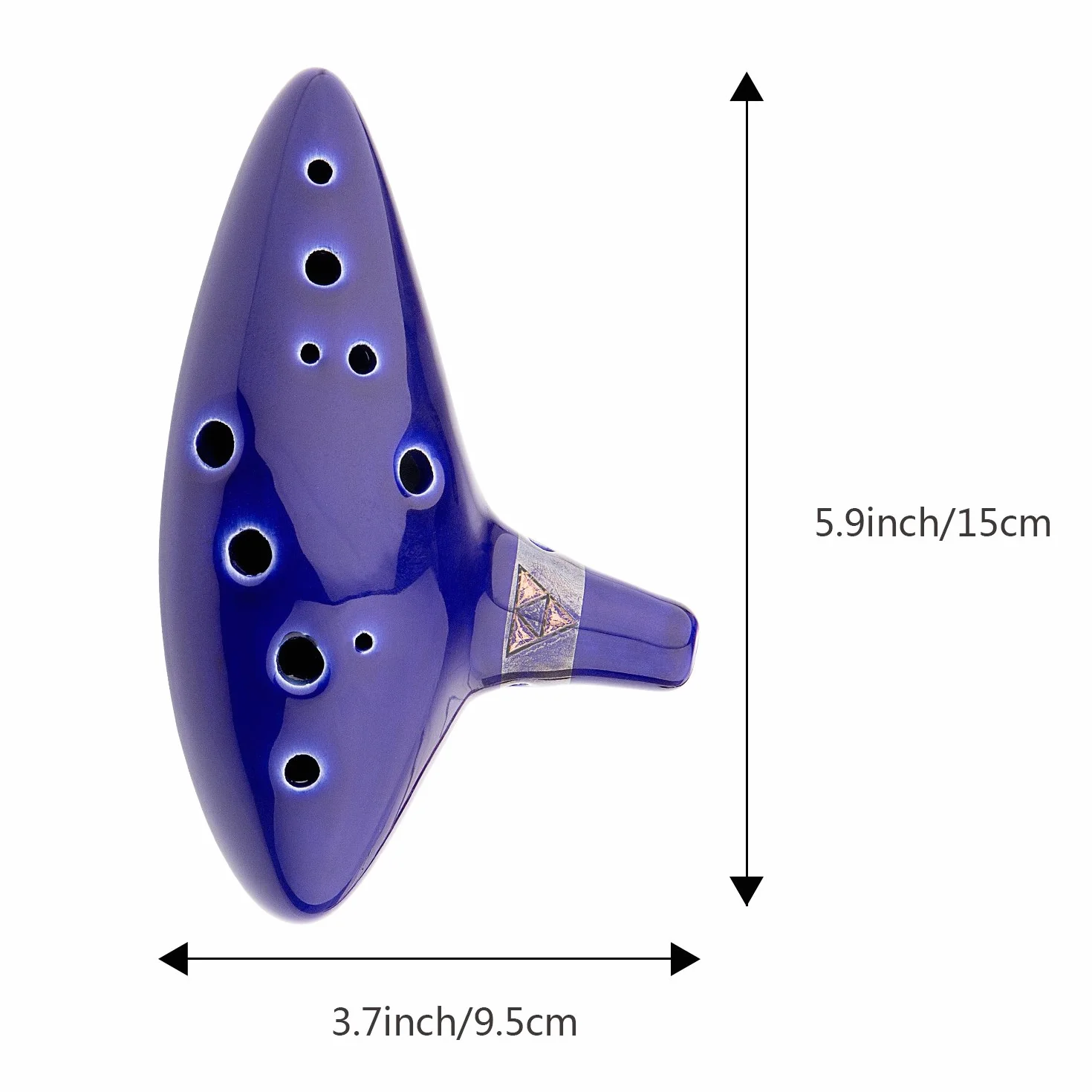 Czemo Zelda Ocarina Ceramica Contralto Tono C 12 Fori da Legenda di Zelda Ocarina di Tempo Triforza Link Cosplay Replica, Libro di Testo