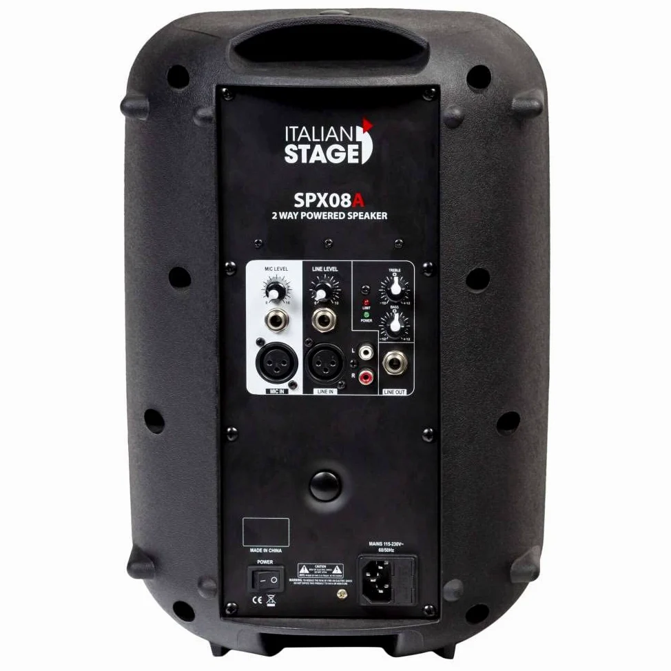 PROEL ITALIAN STAGE IS SPX08A - Diffusore Cassa attiva bi-amplificata da 300 watt di picco per feste karaoke eventi ecc, Nero (IS SPX08A)