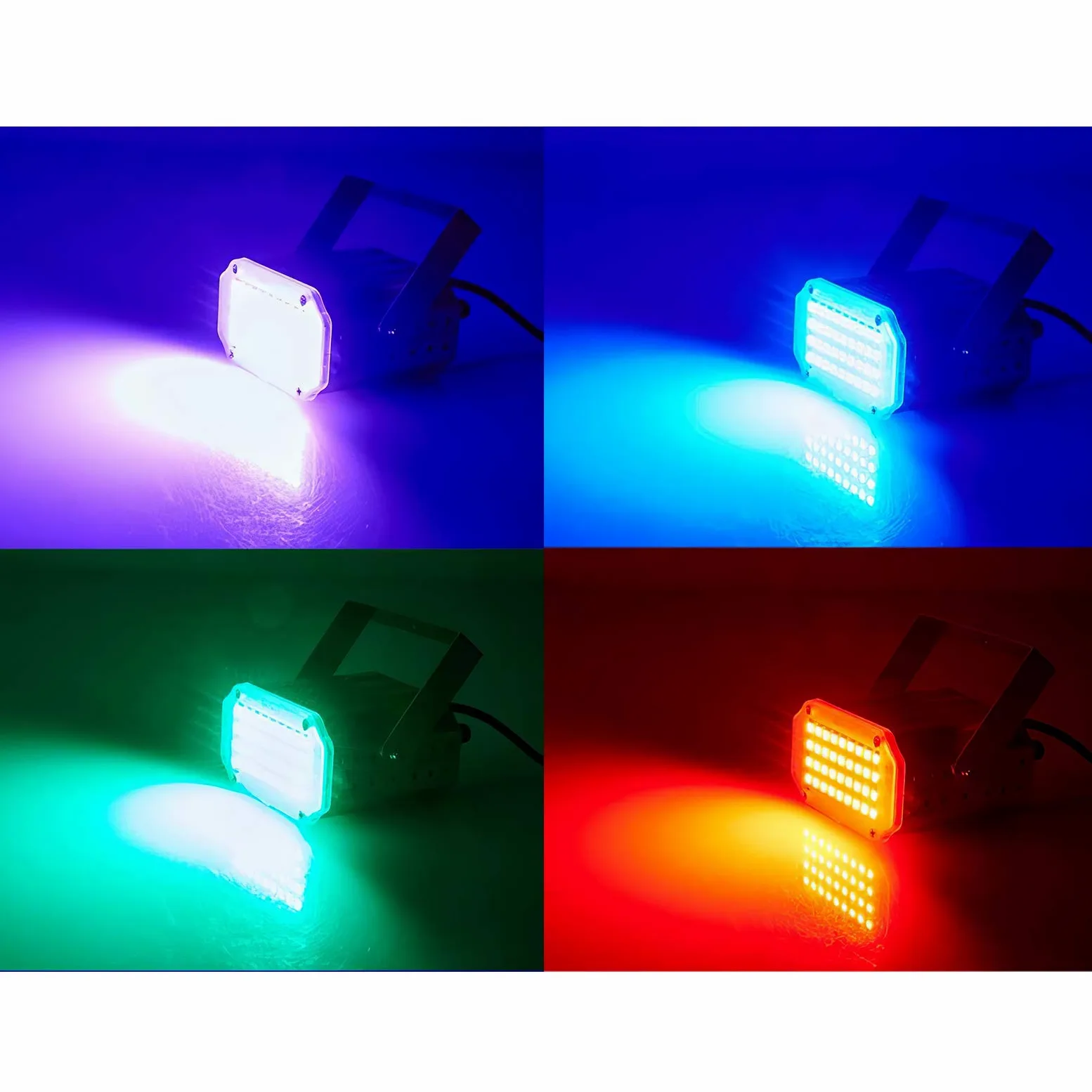 48 Led RGB Multicolore Strobo Discoteca Luce Stroboscopica con Telecomando per Casa, Mini Led Strobe Lights Luci Stroboscopiche per Festa, Lampada Stroboscopica Discoteca Intermittenza Stroboscopio