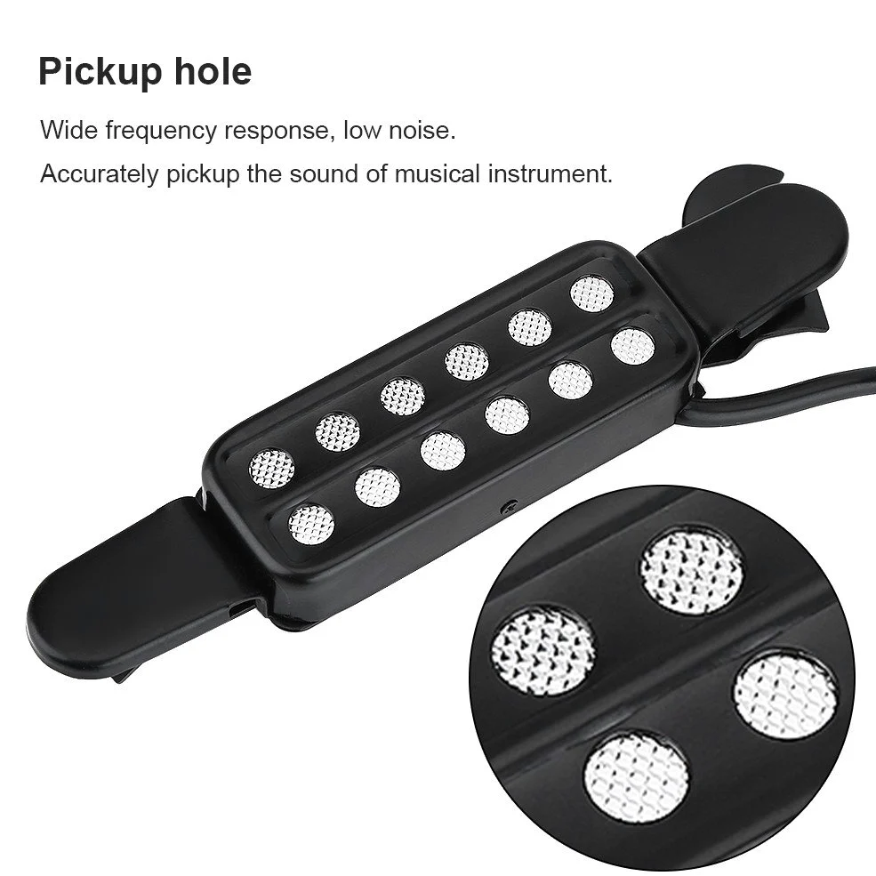 Pickup Magnetico per Chitarra 12 Fori, Trasduttore per Chitarra Accessori per Strumenti Musicali