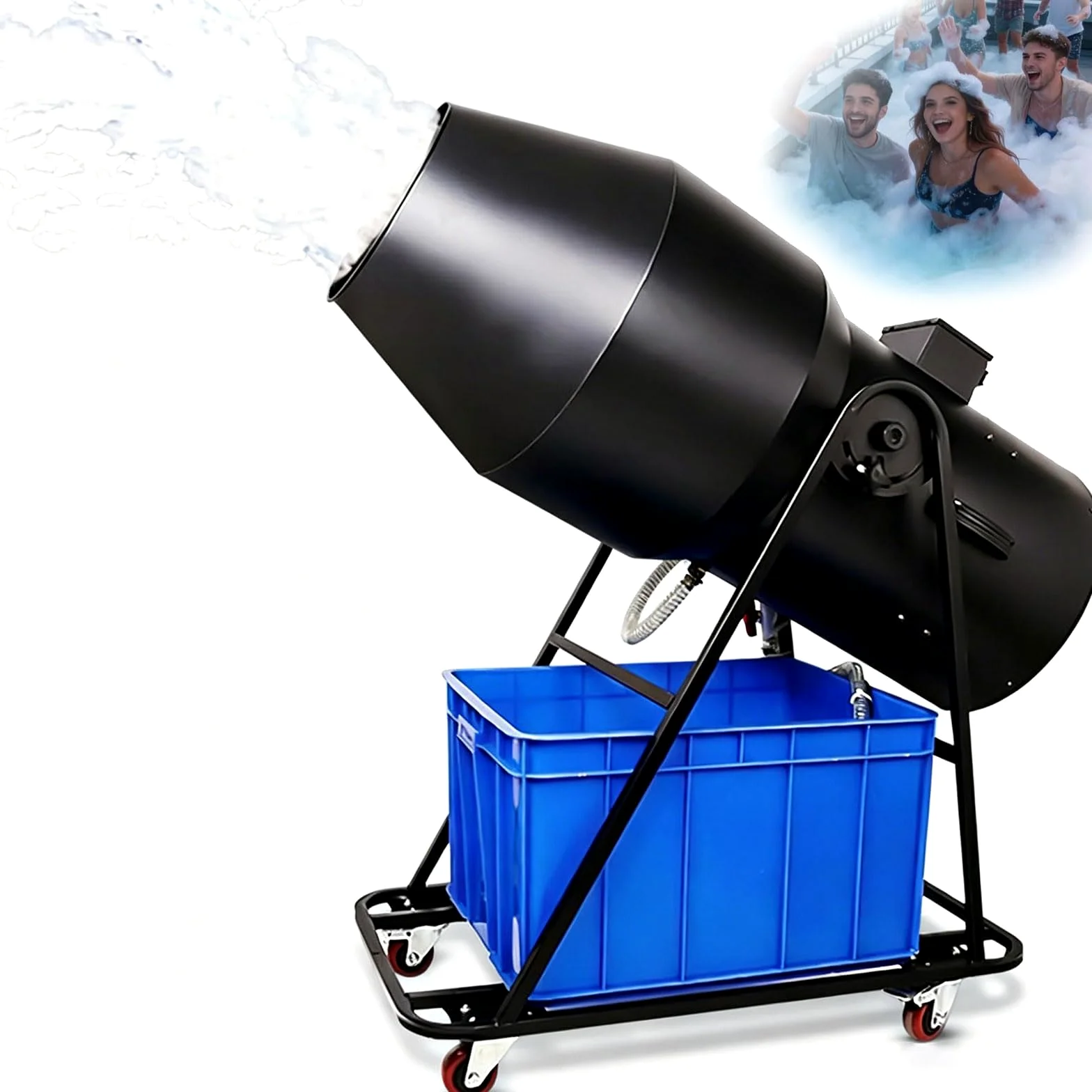 Macchina per Schiuma di Grandi Dimensioni da Palcoscenico, Macchina per Schiuma Ad Alta Potenza per Feste All'aperto da 3000 W, Macchina per Bolle di Spruzzo con Testa Tremante per Feste