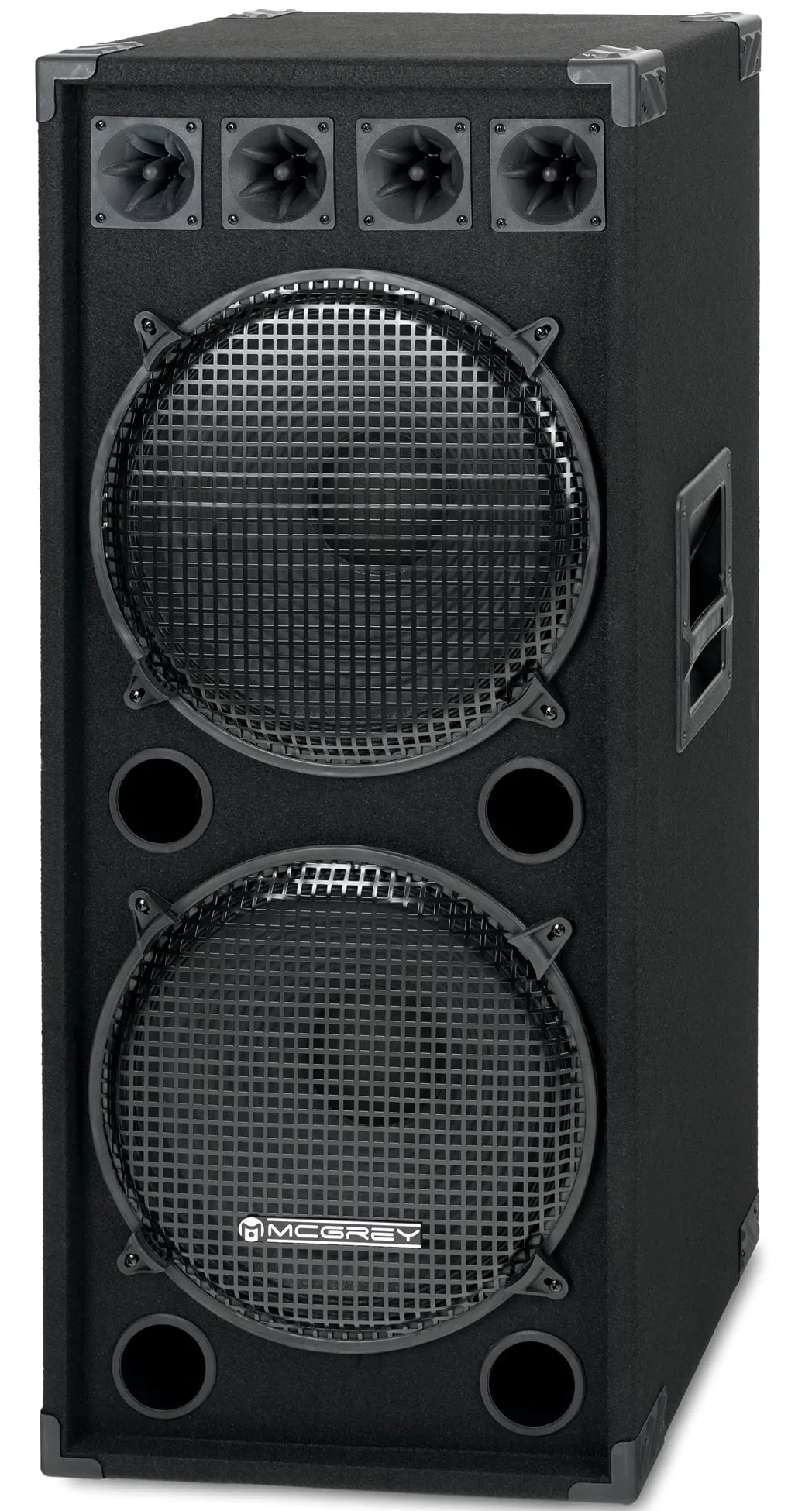 McGrey DJ-2522 Cassa PA DJ a 2 Livelli 2x 38cm (15") Subwoofer 1500W (Passiva, Sistema 2 Vie, Cassa in Legno)