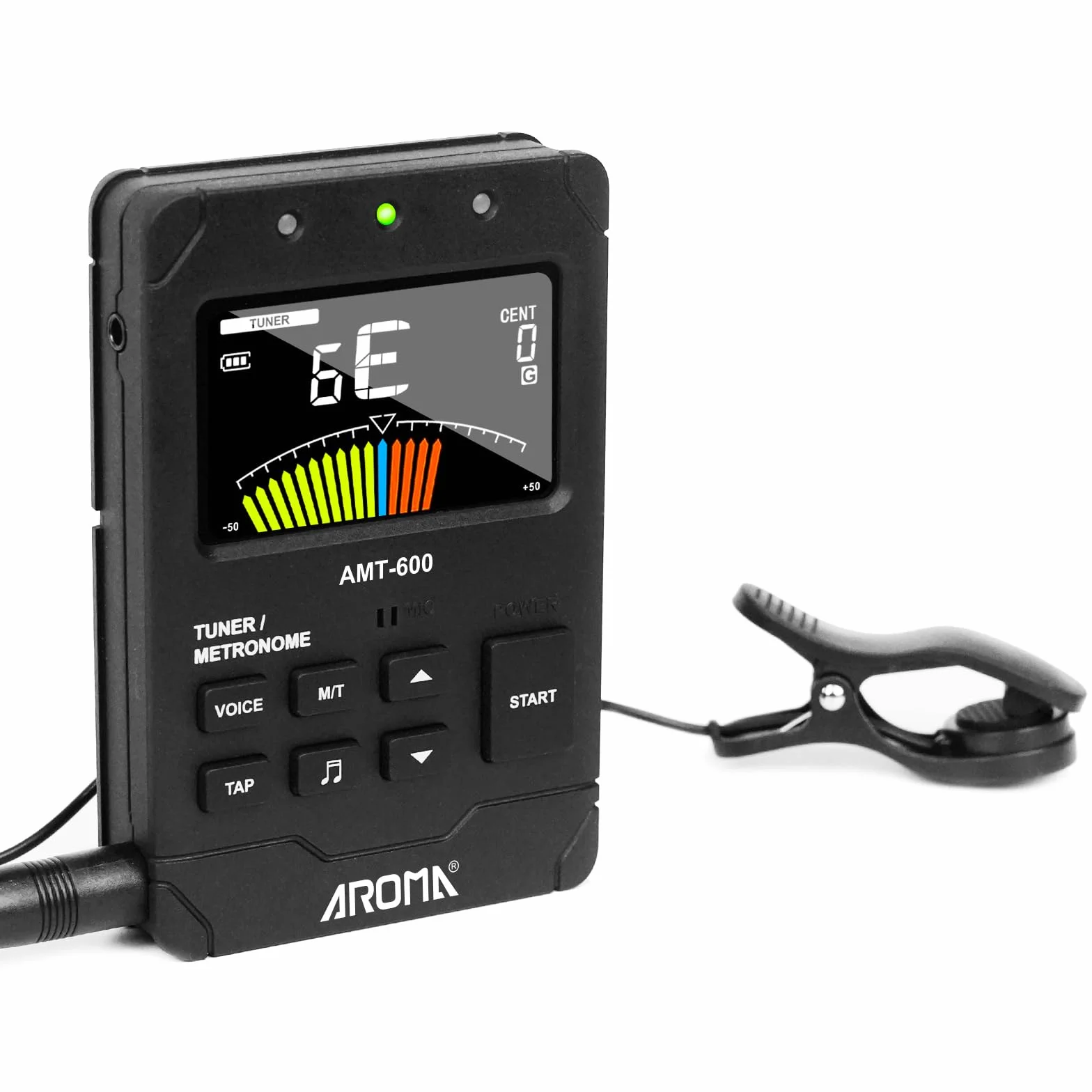 Aroma Metronomo Digitale Accordatore Ricaricabile per Tutti gli Strumenti con Modalità di Accordatura per Chitarra, Basso, Violino, Ukulele, Cromatico e Strumenti a Fiato