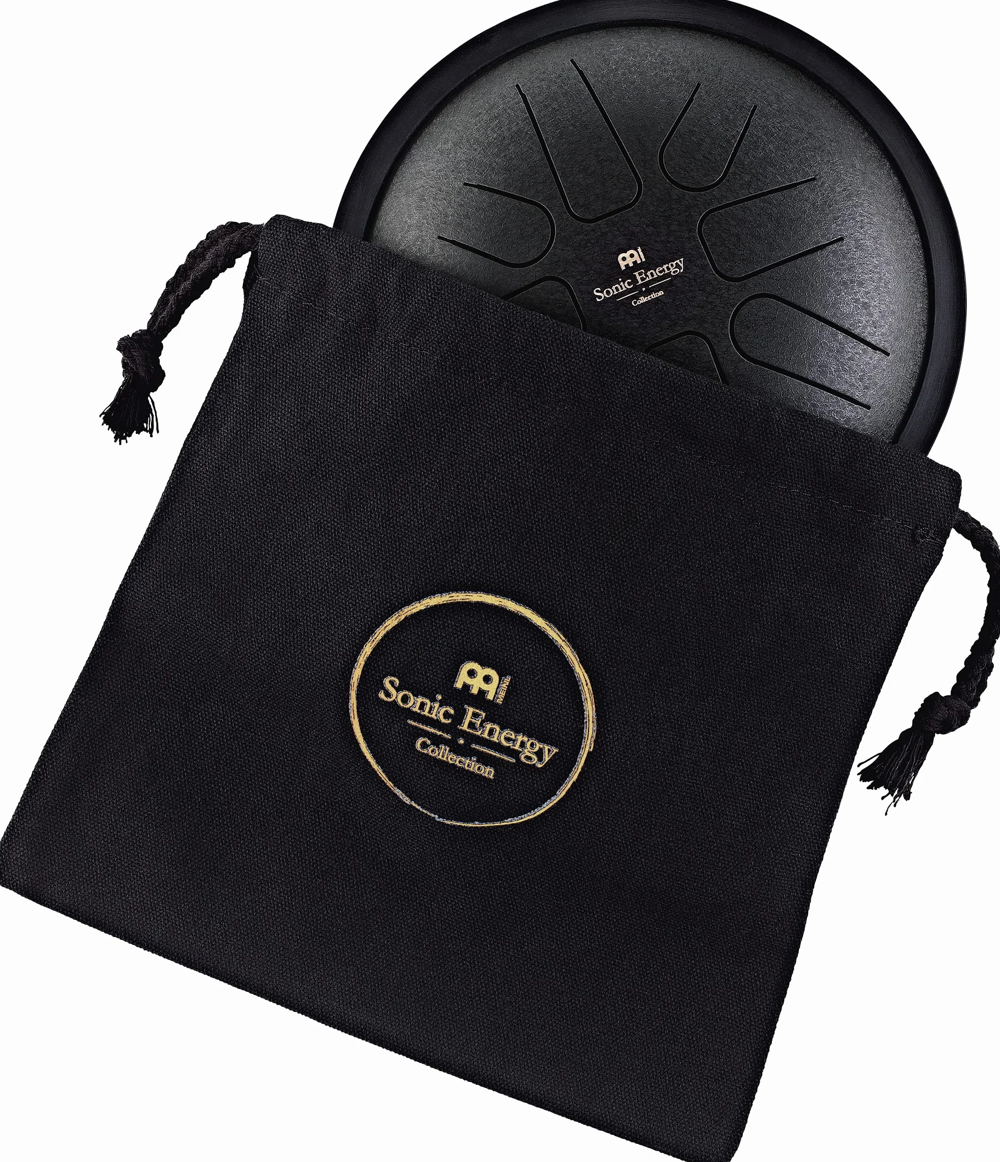 Sonic Energy Steel Tongue Drum – Small Tank Drum da 7 Pollici in F Minore – Strumento in Acciaio Inossidabile per Meditazione, Yoga, Bambini - Include Mallet e Borsa (SSTD1BK)