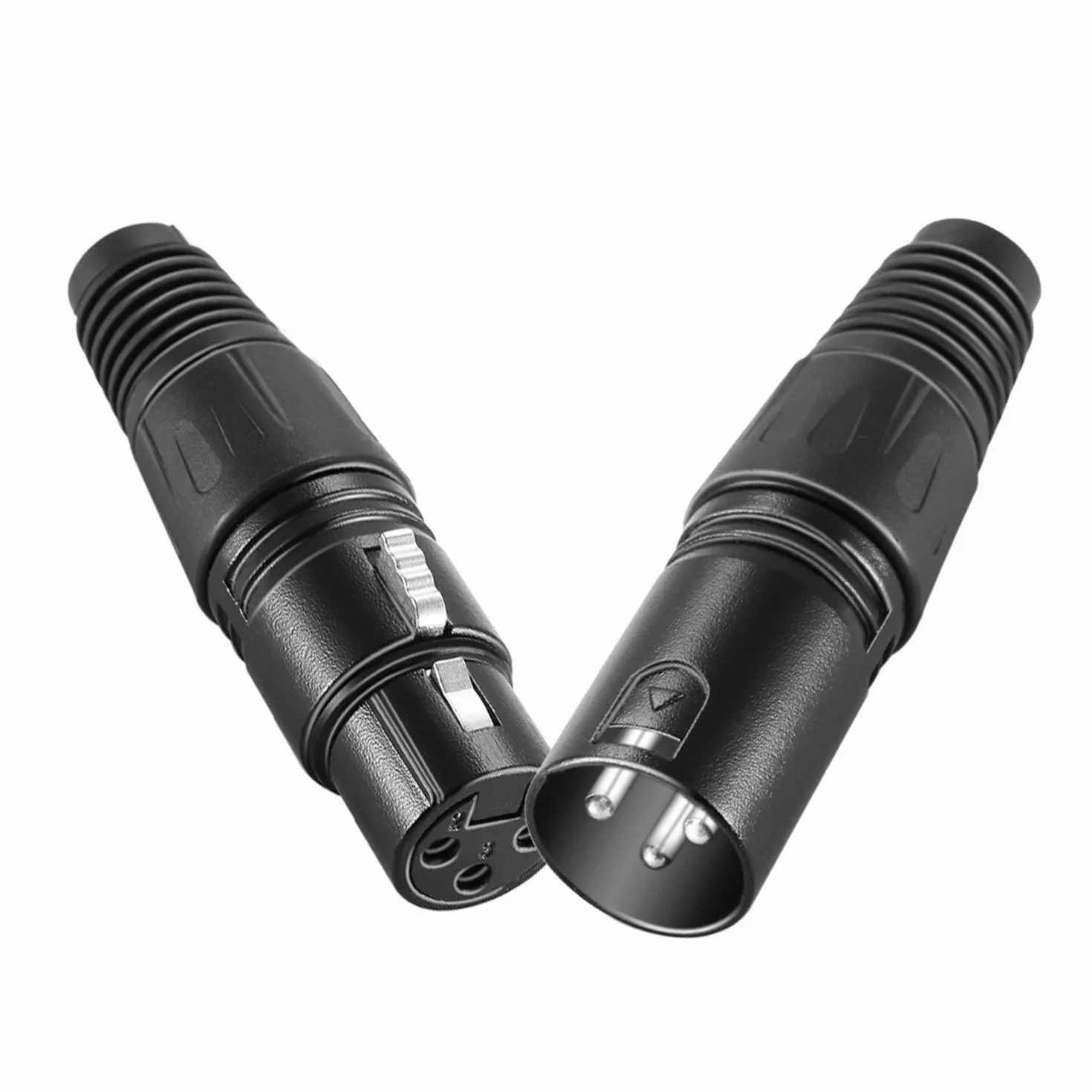 NEEWER Micro Serpente Connettore per Caricabatterie a 3 Pin XLR 20pcs Jack Audio Connettore Microfono con Cavo di Caricabatterie 10 Connettori Maschio e 10 Femmine in Lega di Zinco