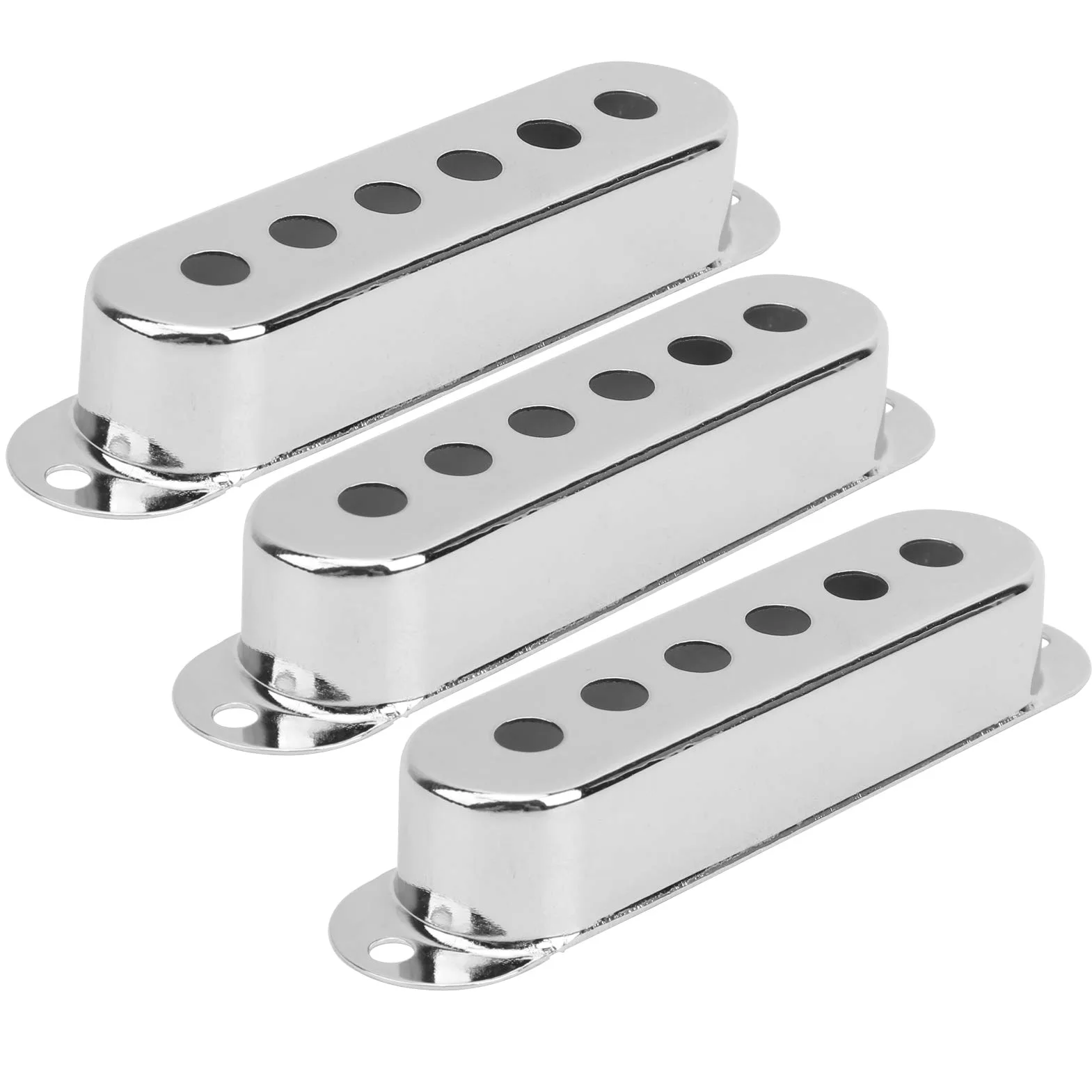 3 Pezzi Copertura Pickup Singolo Chitarra, Copertura Pickup Single Coil in Ottone 48mm / 50mm / 52mm coperture Pickup Stratocaster per Chitarra elettrica ST SQ