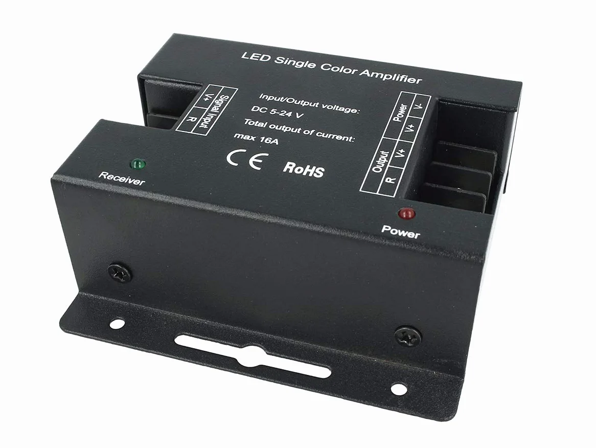 LEDLUX CL7006 Amplificatore PWM High Speed Power Amplifier Per Striscia Bobina Led 5V 12V 24V 16A Mono Colore 1 Canale AP101