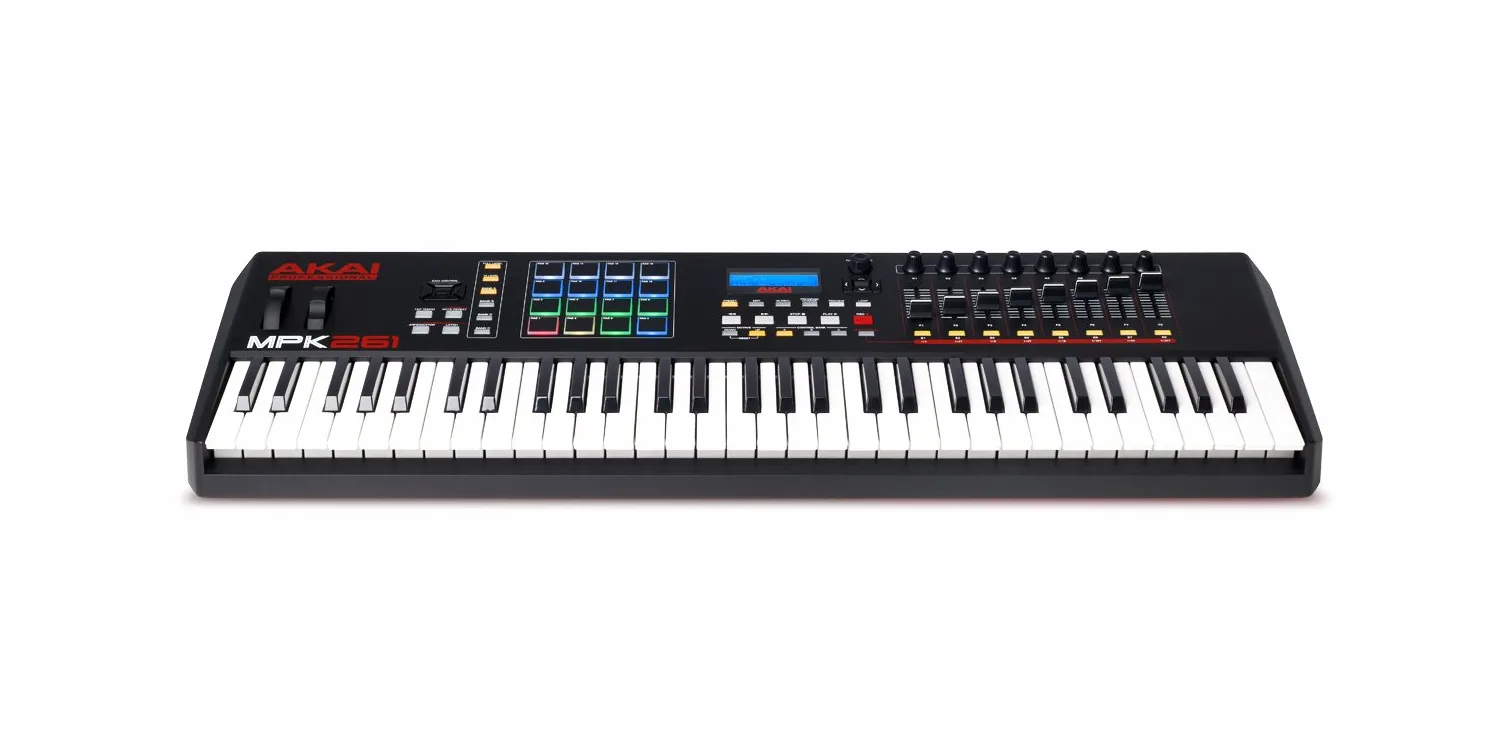 AKAI Professional MPK261 - Tastiera MIDI Controller con 61 Tasti Semi-Pesati, Controlli MPC + Software