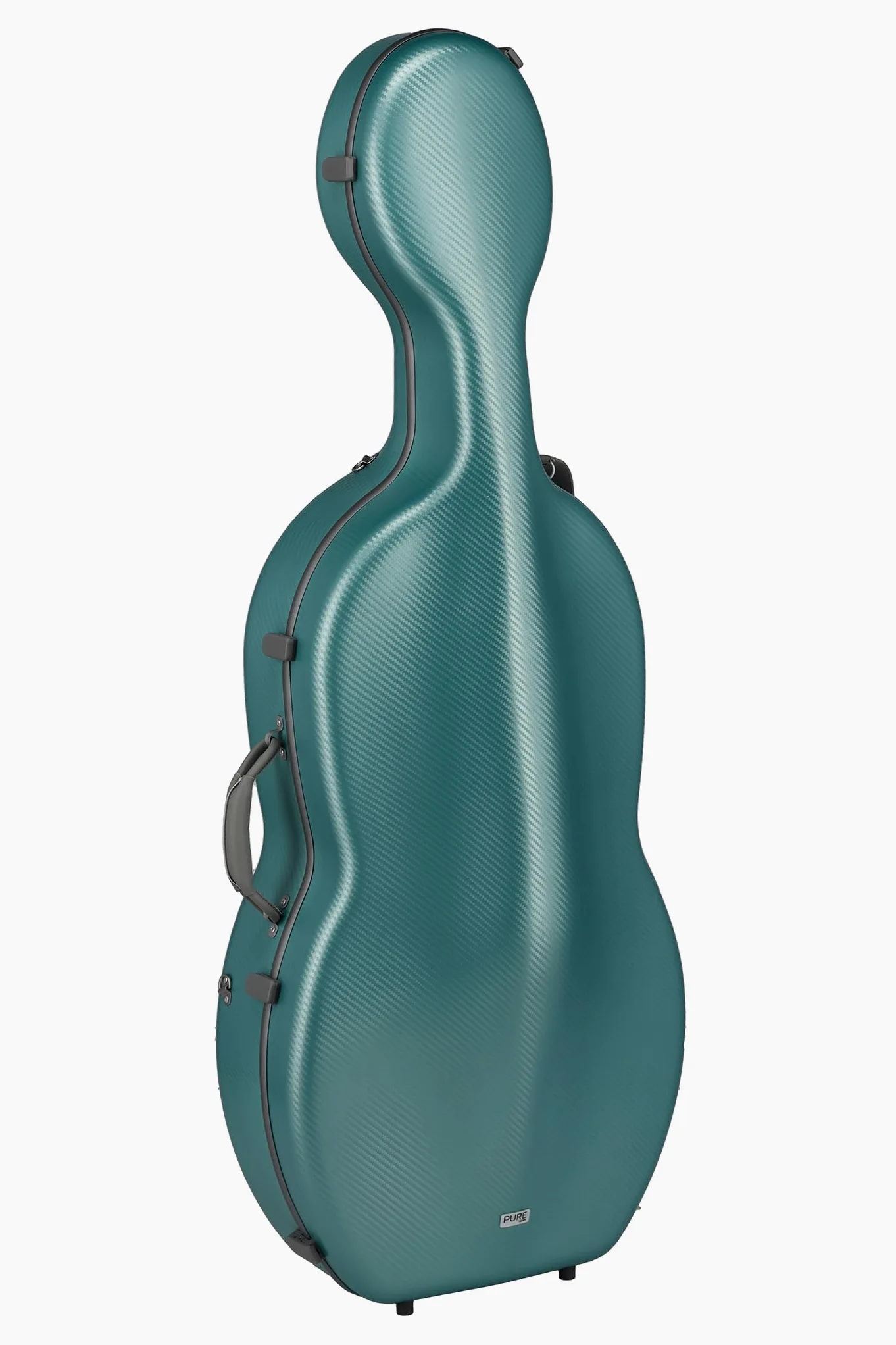 GEWA Custodia per violoncello FUN Series policarbonato 4/4 Verde/Grigio, interno nero, 2 cinghie zaino rimovibili, tasca accessori, sospensione imbottita, maniglia laterale aggiuntiva