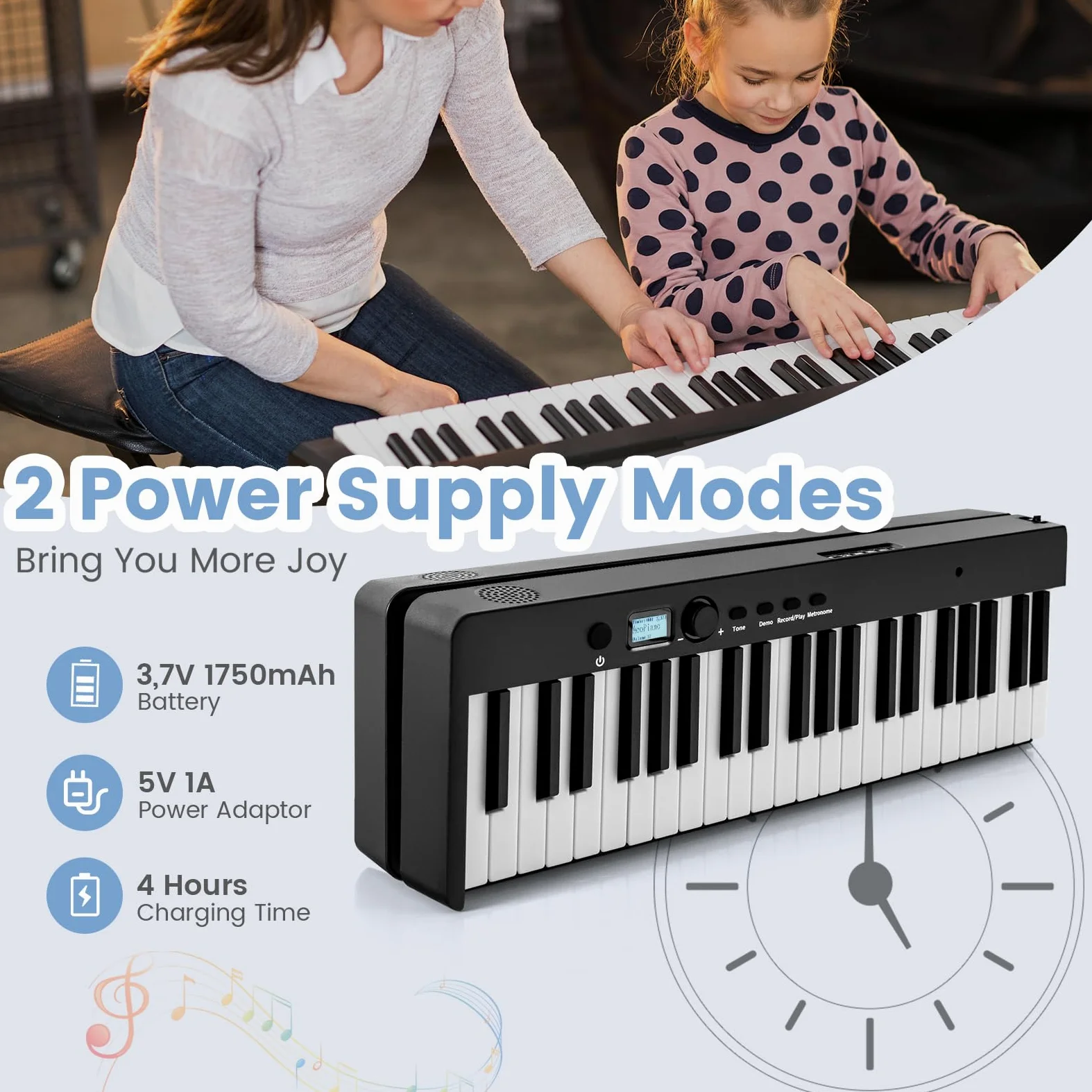KOMFOTTEU Pianoforte Digitale 88 Tasti Pieghevole, Tastiera Elettronica Multifunzionale con Pedale Sustain per Principianti, Pianola Portatile con Borsa per Pianoforte (Nero)