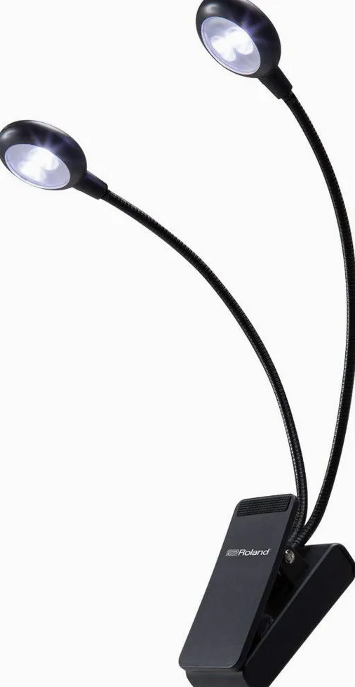 Roland LCL-15C Doppia Lampada a Clip, LED con luce bianca fredda con due impostazioni di luminosità