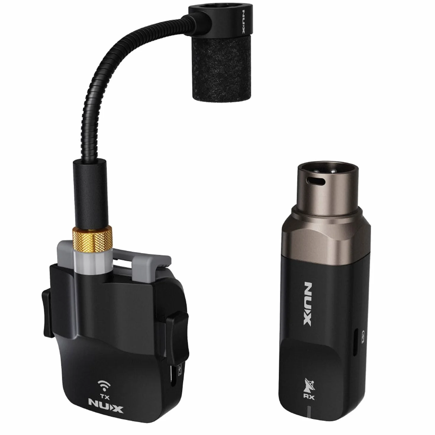 Nux B6 - microfono wireless per sassofono senza fili + panno per pulizia Keepdrum