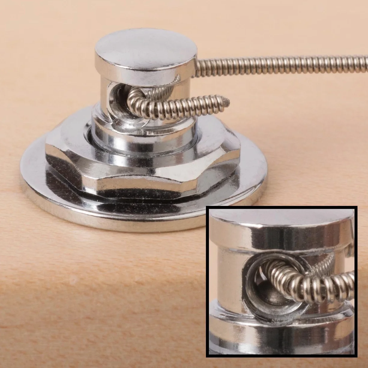Gotoh Magnum Lock-Trad - Accordatori per chitarra, 6 in linea, cromati